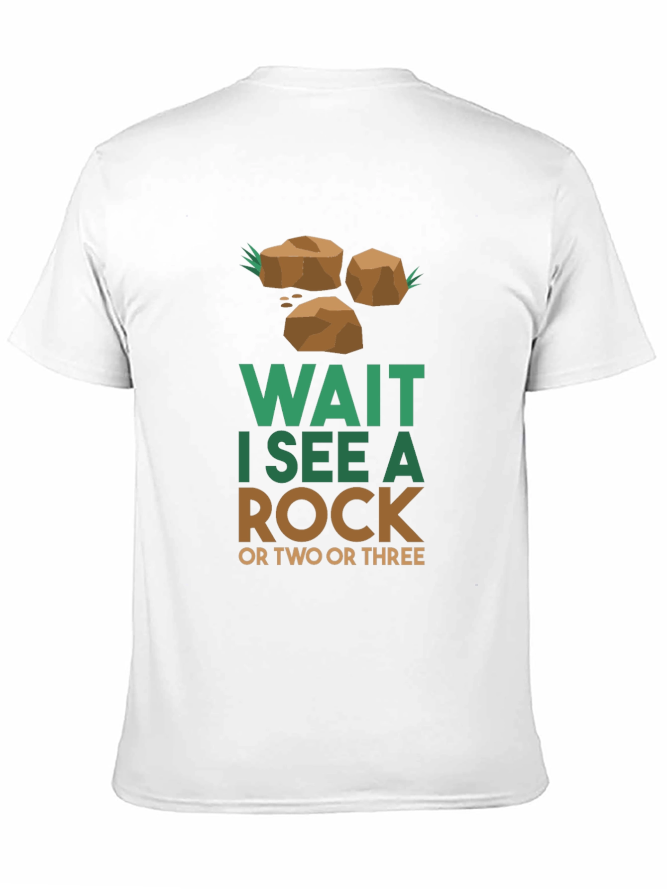 Black Wait I See a Rock T-Shirt view 11