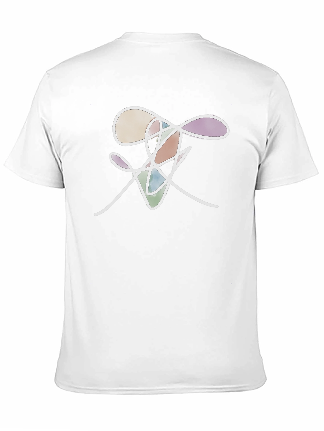 Black Abstract Line Art Graphic Tee - Stylish Black T-Shirt view 11