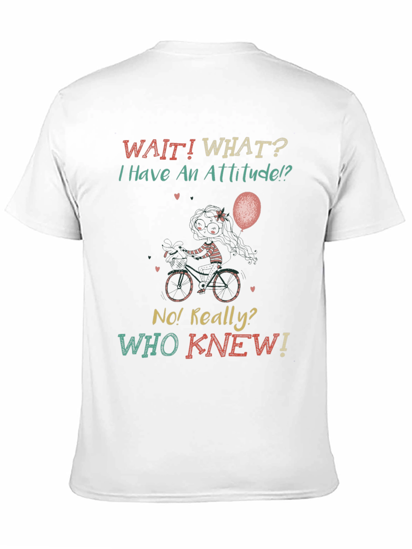 Black Attitude T-Shirt - Funny Slogan Tee view 11