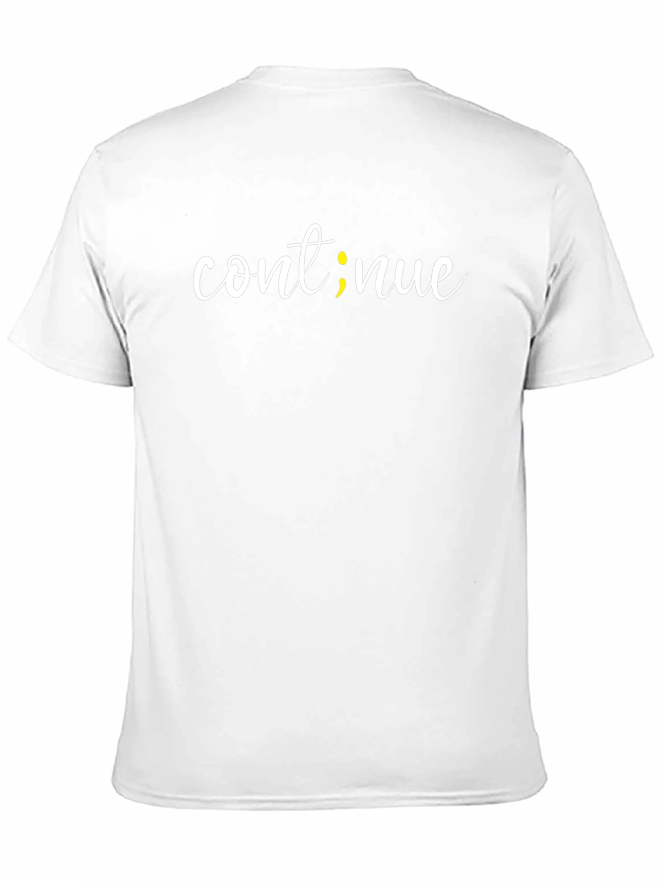 Black Continue Semicolon T-Shirt - Mental Health Awareness view 11