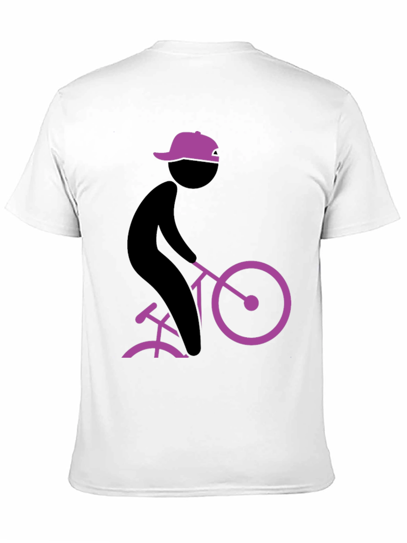 Black Cool Black T-Shirt with Cyclist Graphic view 11