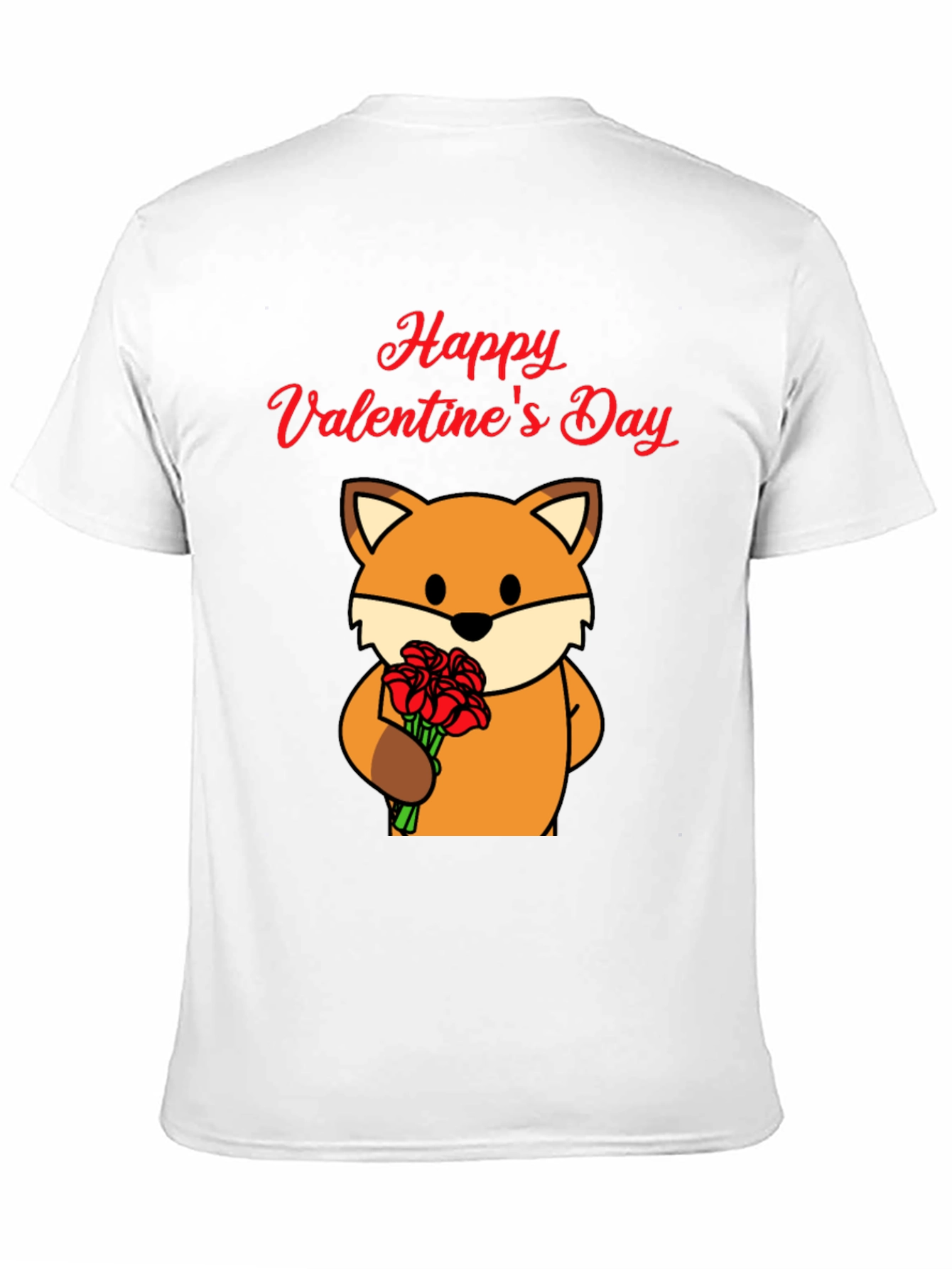 Black Happy Valentine's Day Fox Graphic Tee view 11