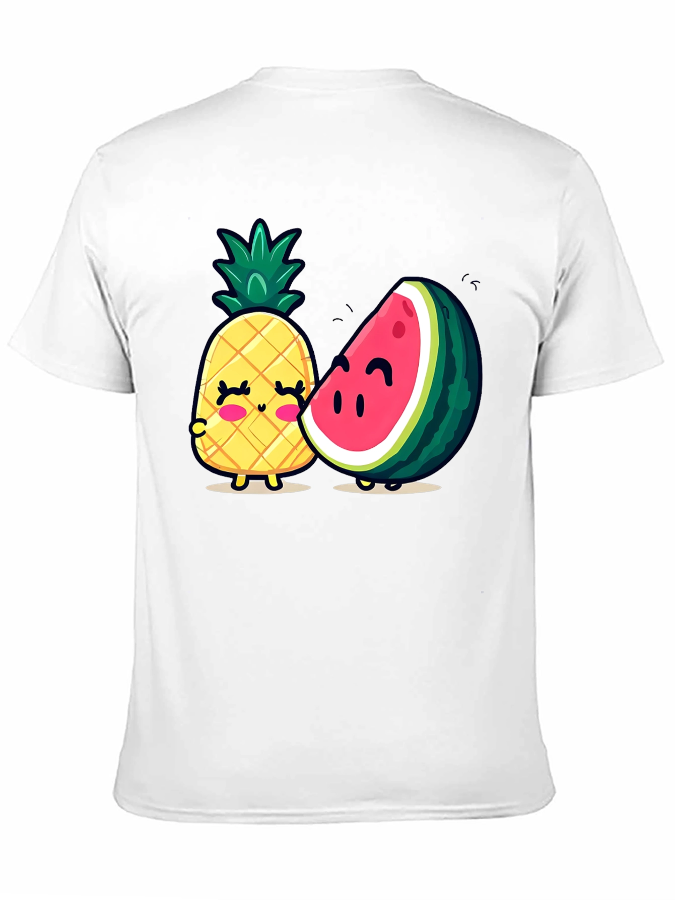 Black Cute Fruit Friends Graphic T-Shirt - Black view 11