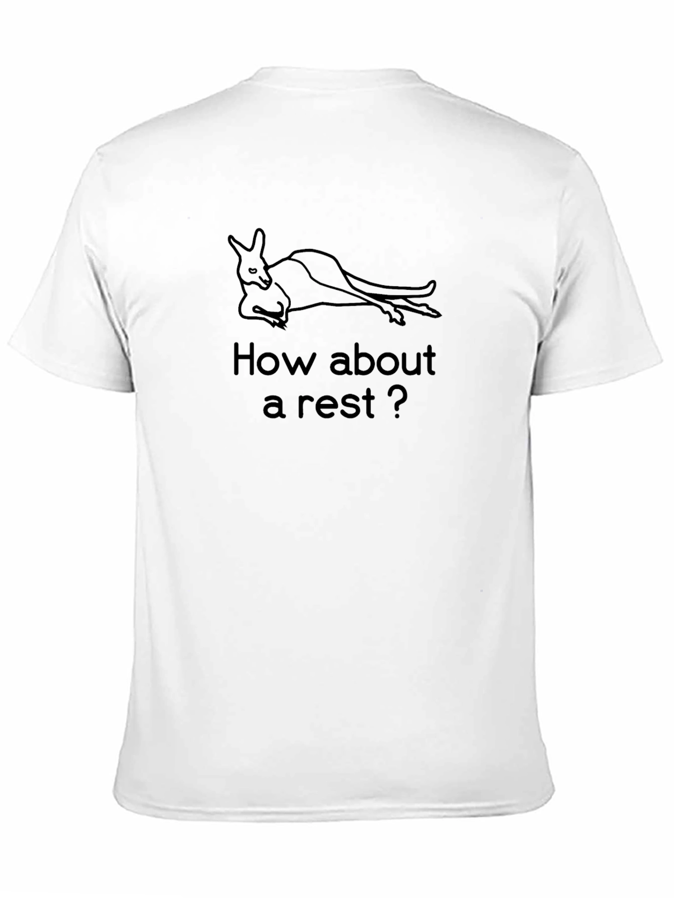 Black Relaxed Kangaroo Graphic Tee - Funny Animal T-Shirt view 11
