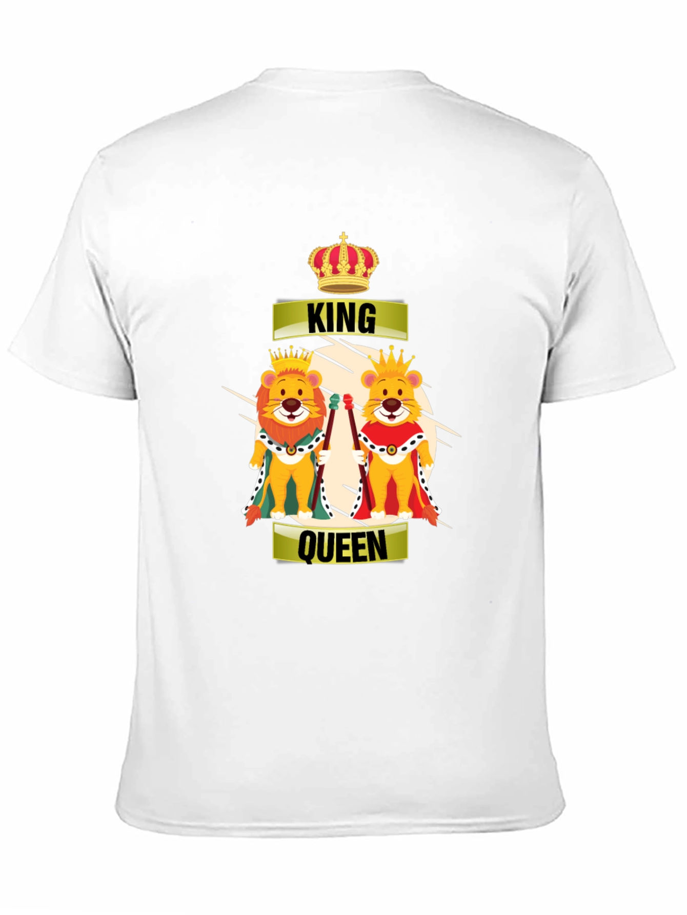 Black King & Queen Lion Graphic T-Shirt view 11