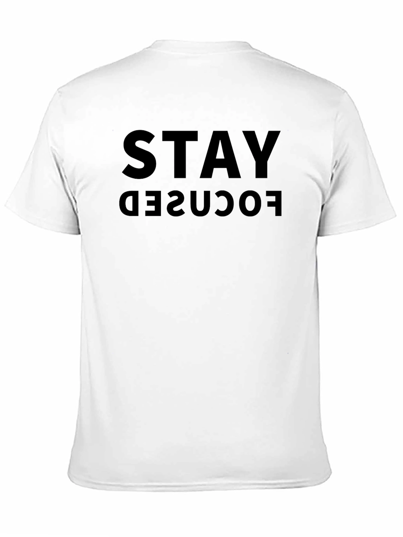 Black Stay Focused Black T-Shirt - Motivational Tee view 11