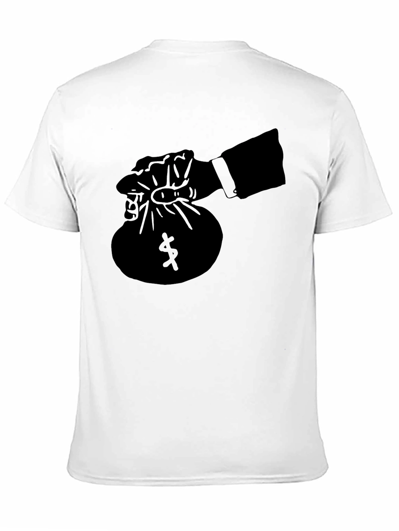 Black Money Bag Graphic Tee - Black view 11