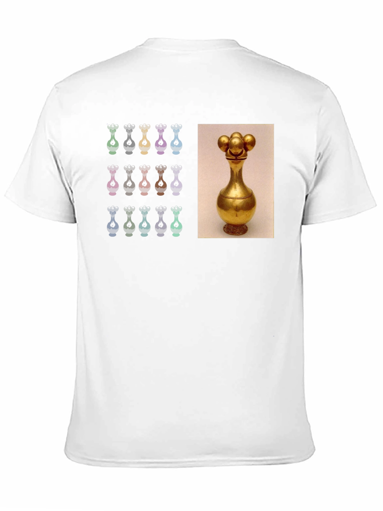 Black Unique Graphic Tee - Golden Vessel Design view 11
