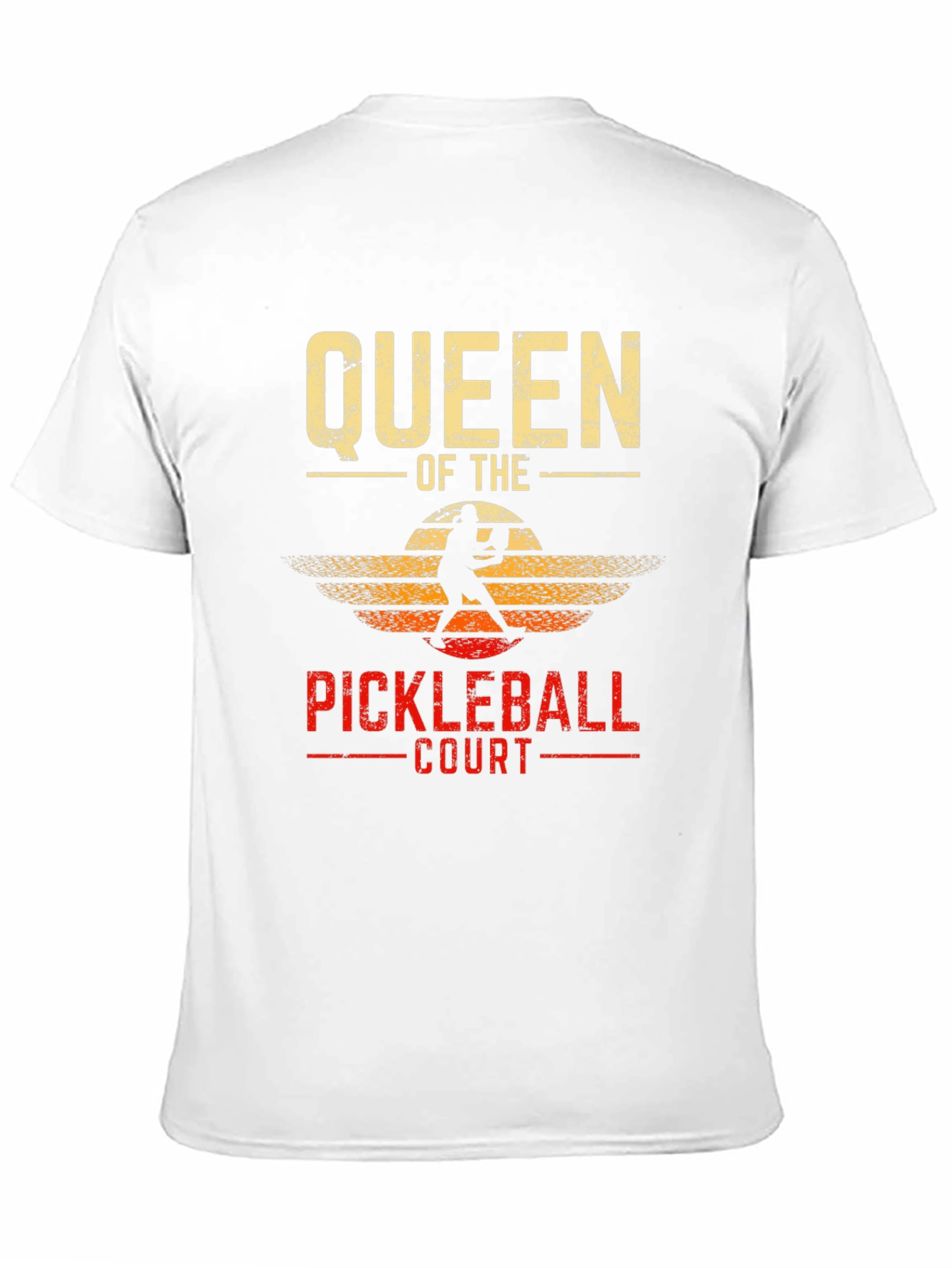 Black Queen of the Pickleball Court T-Shirt view 11