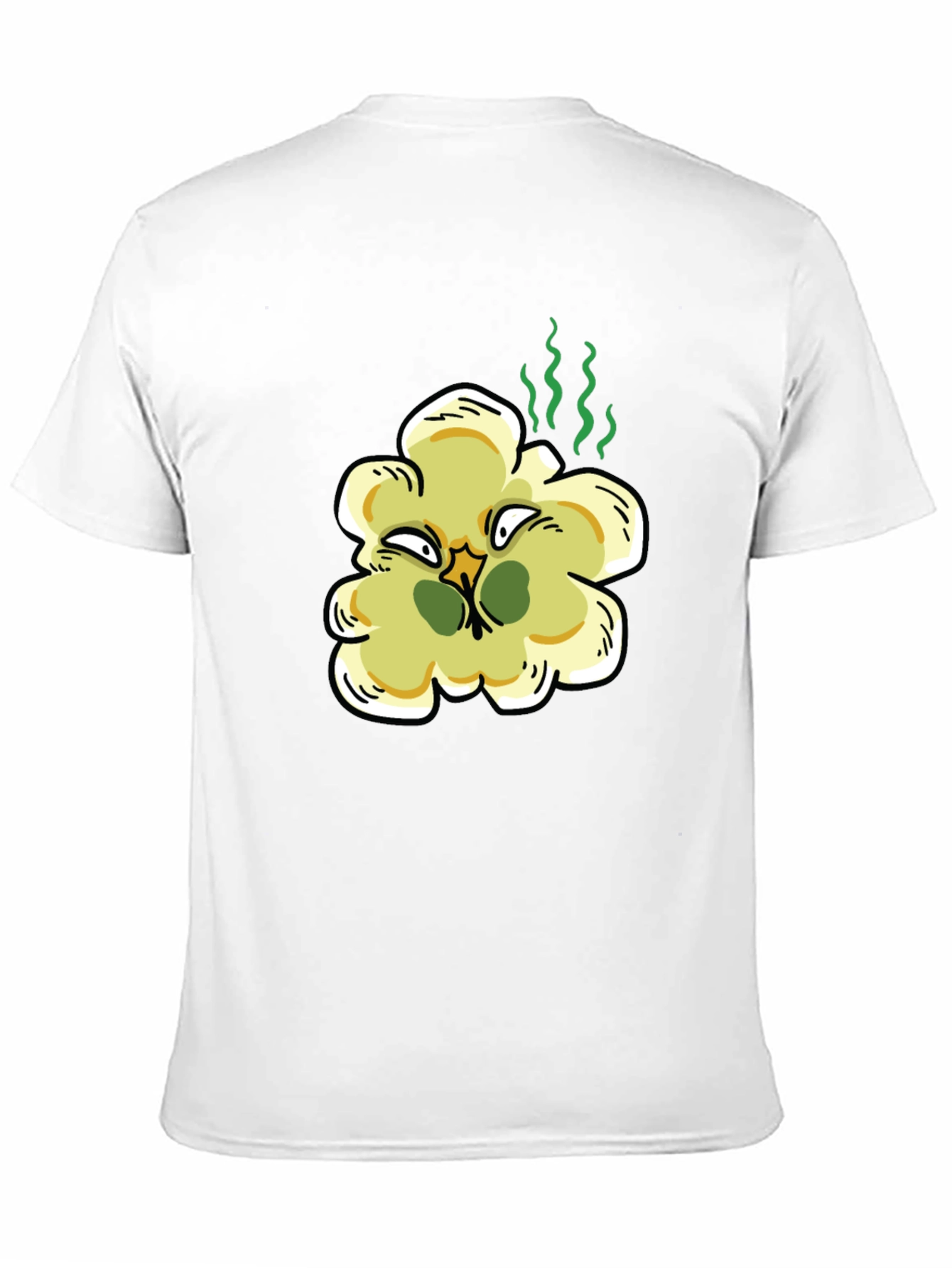 Black Stinky Popcorn T-Shirt - Funny Cartoon Food Tee view 11