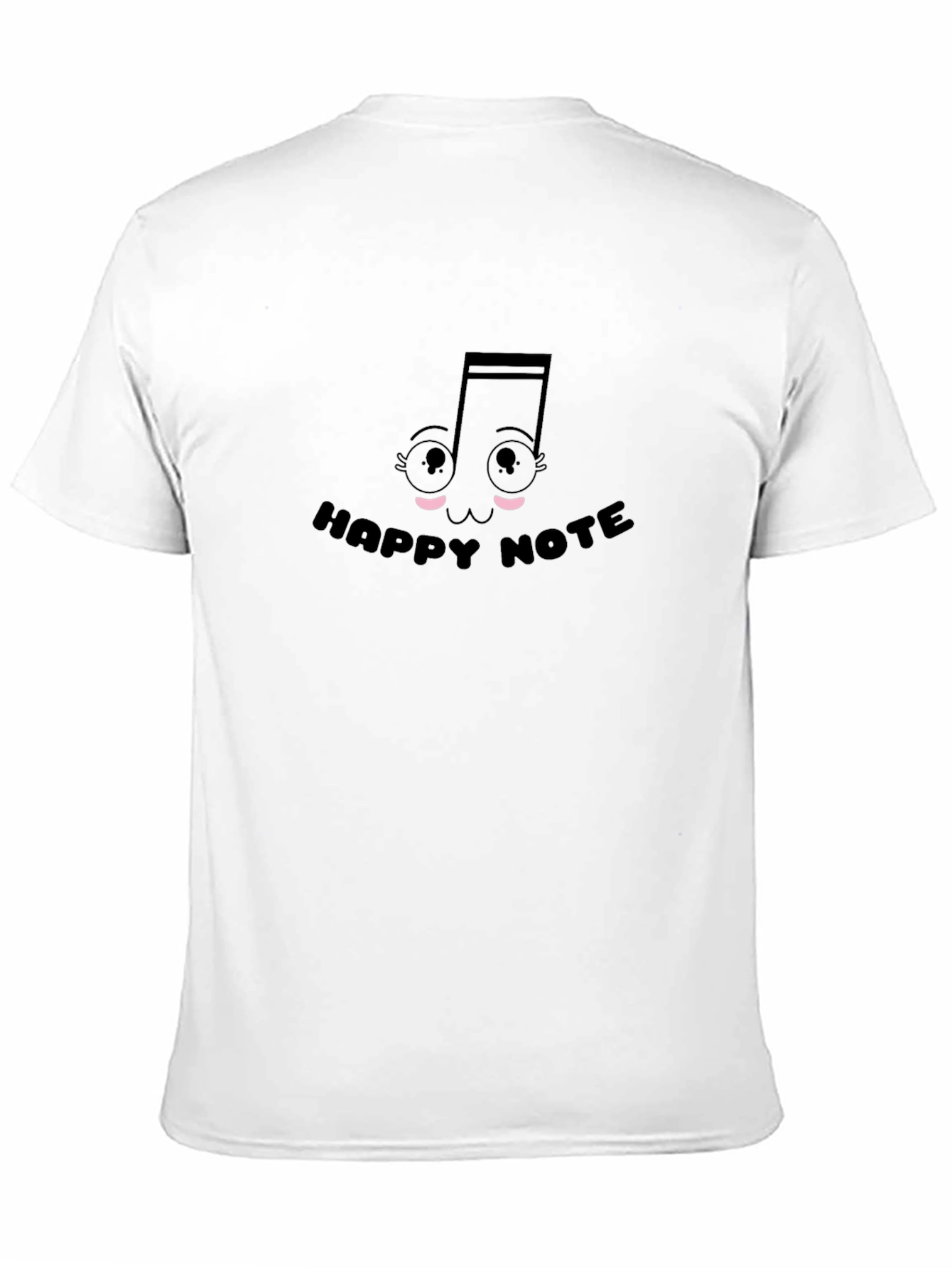 Black Happy Note Graphic Tee - Black Cotton T-Shirt view 11