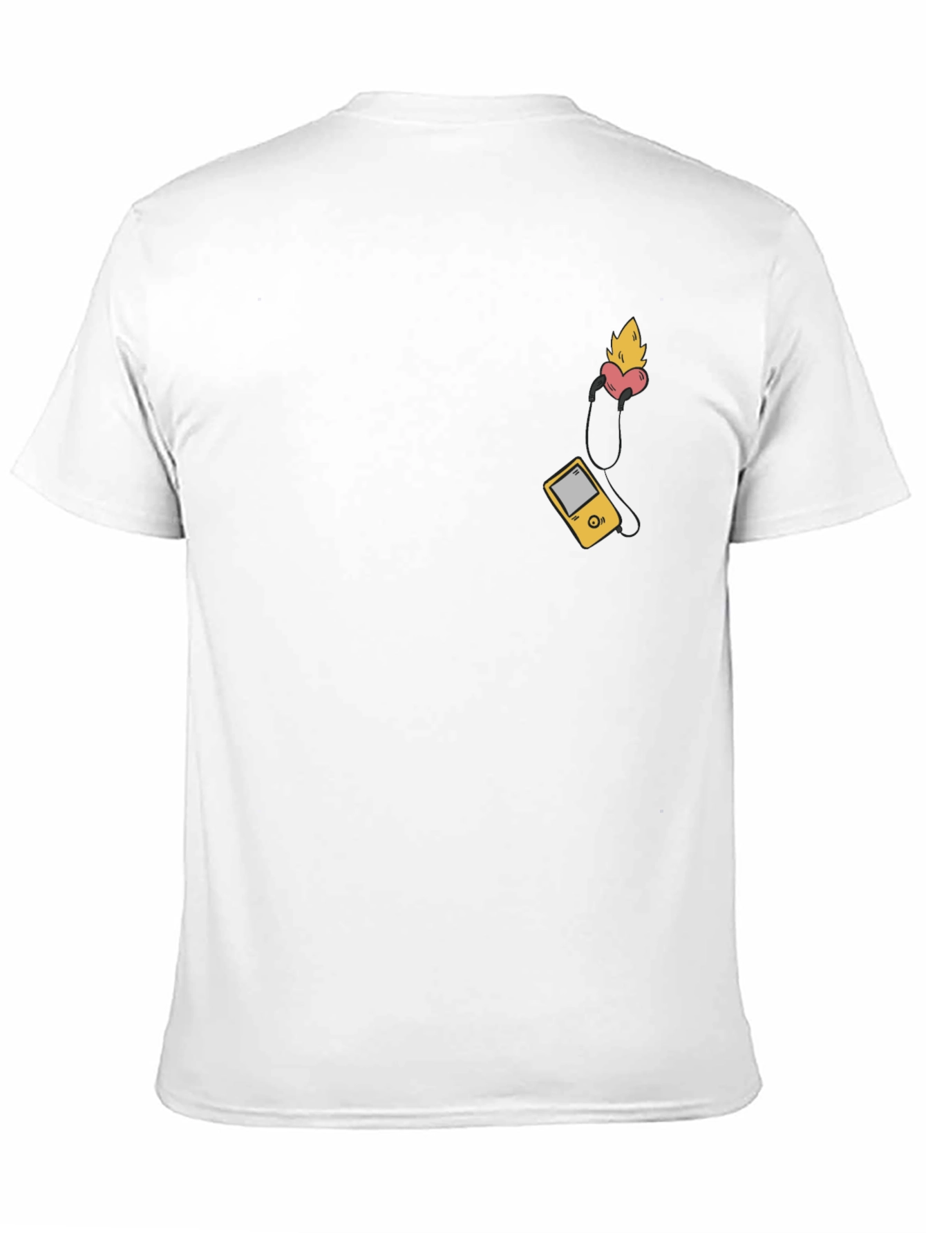 Black Retro Tunes Tee - Music Heart Shirt view 11