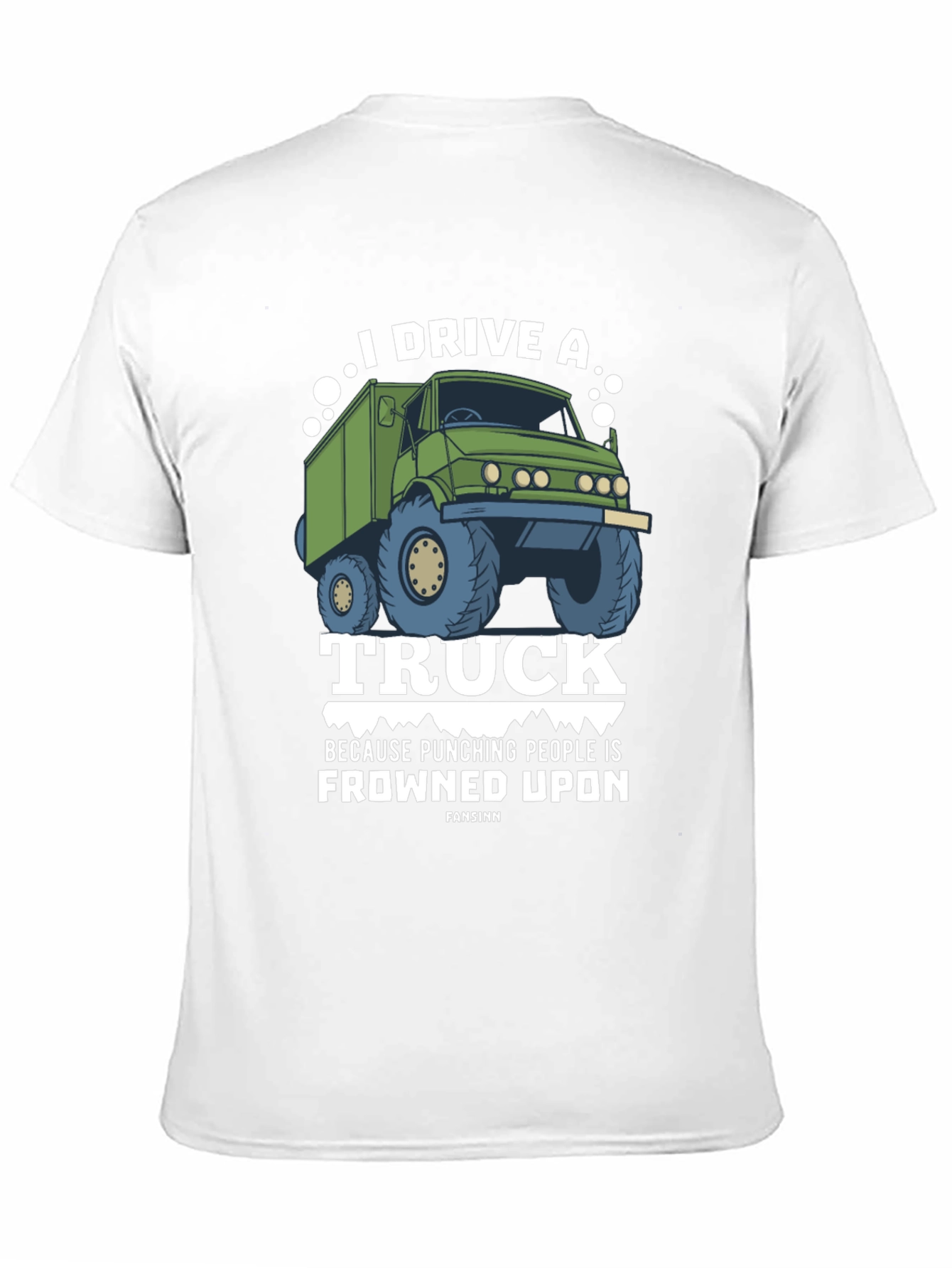 Black I Drive a Truck T-Shirt view 11