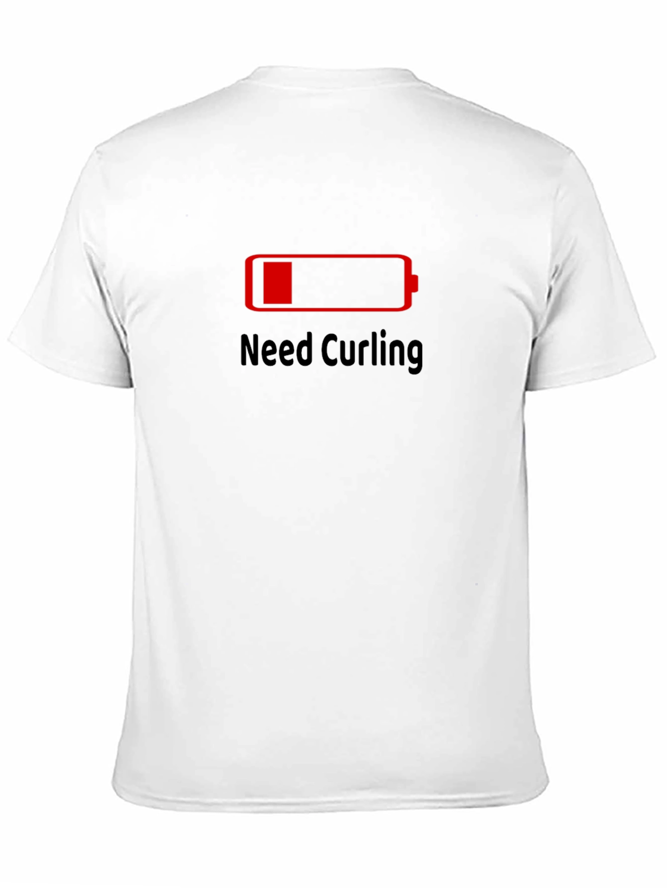 Black Need Curling Low Battery Graphic T-Shirt view 11
