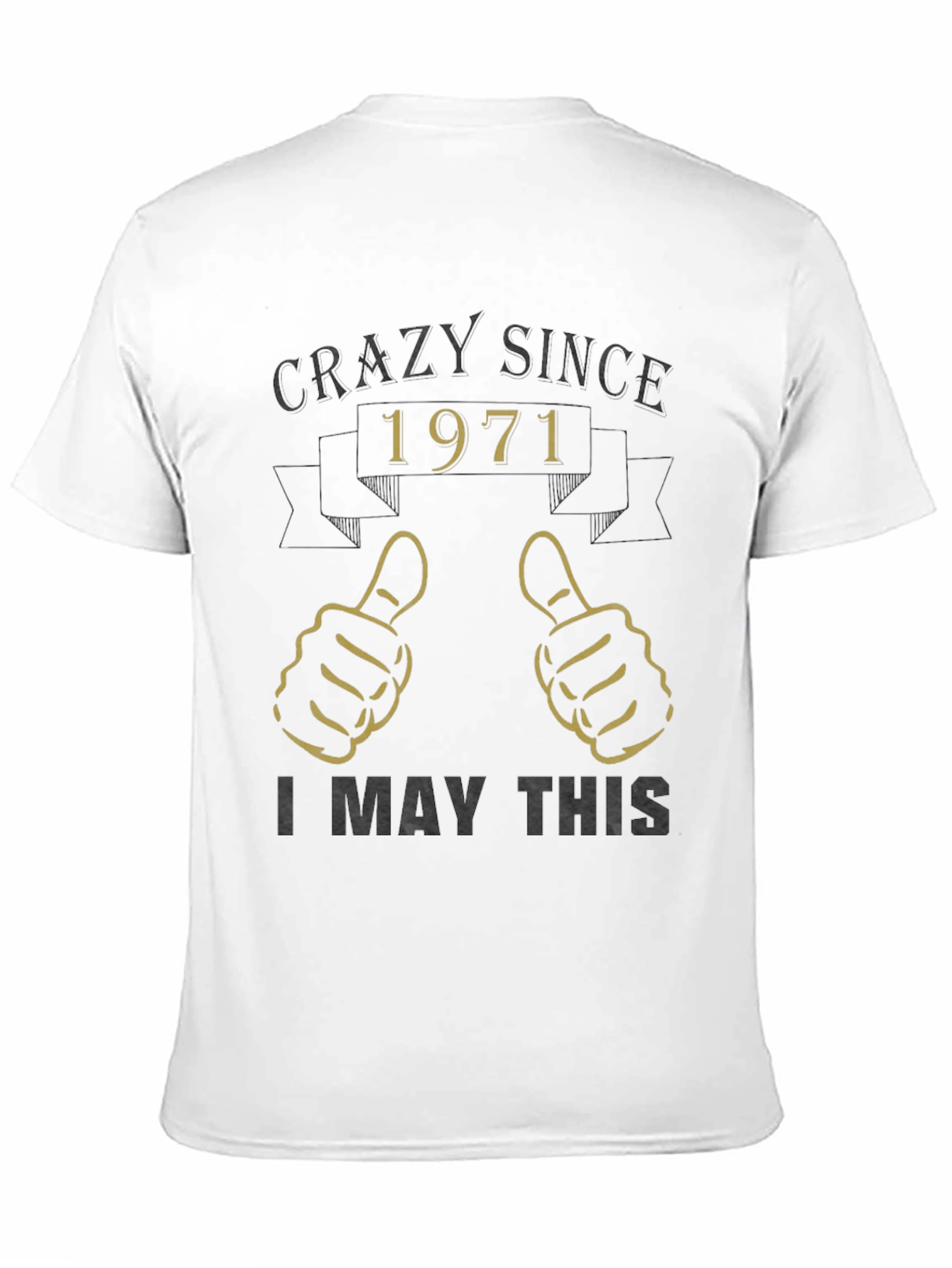 Black Crazy Since 1971 Graphic T-Shirt view 11