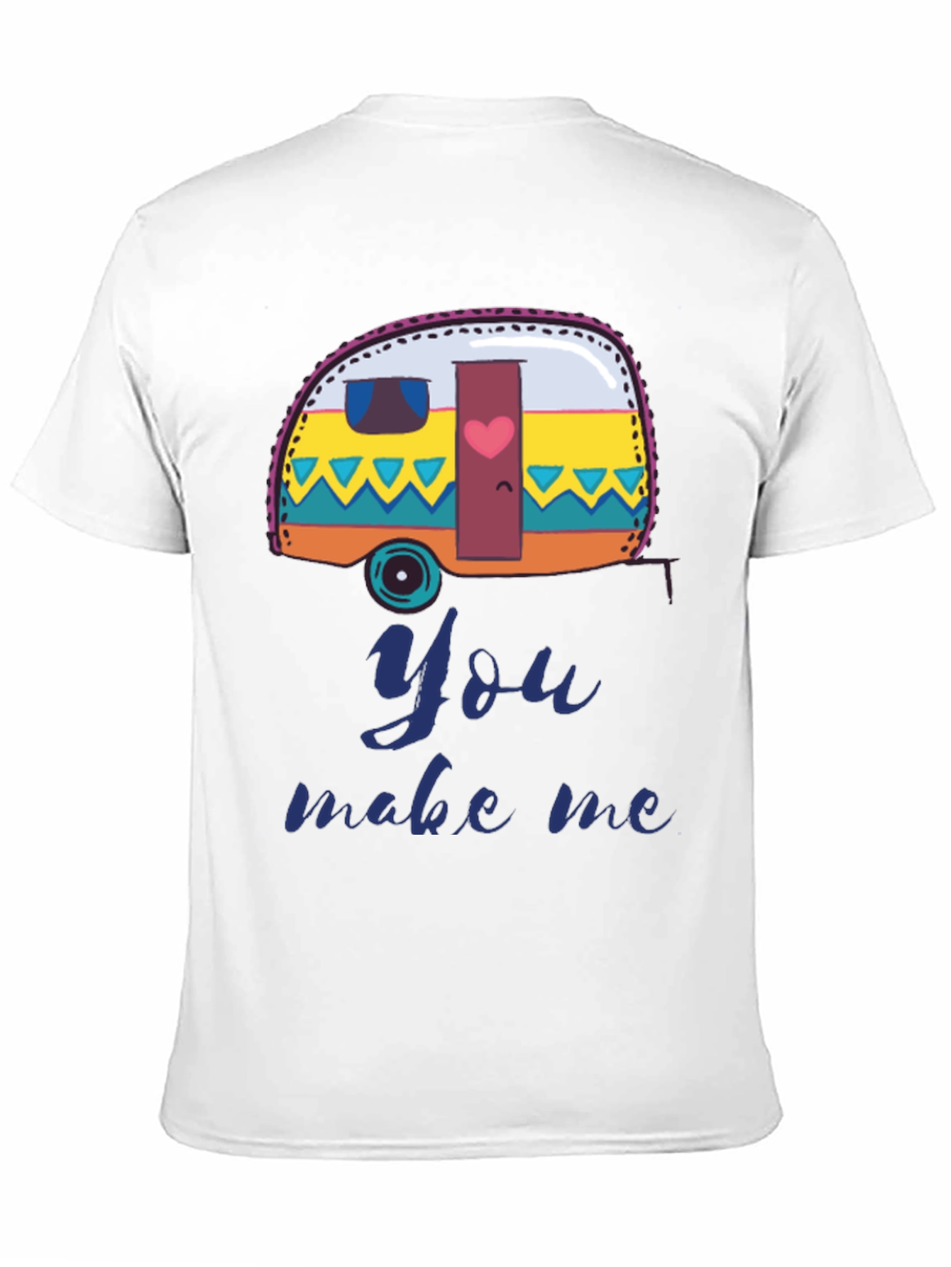 Black Camper Van You Make Me T-Shirt - Black view 11