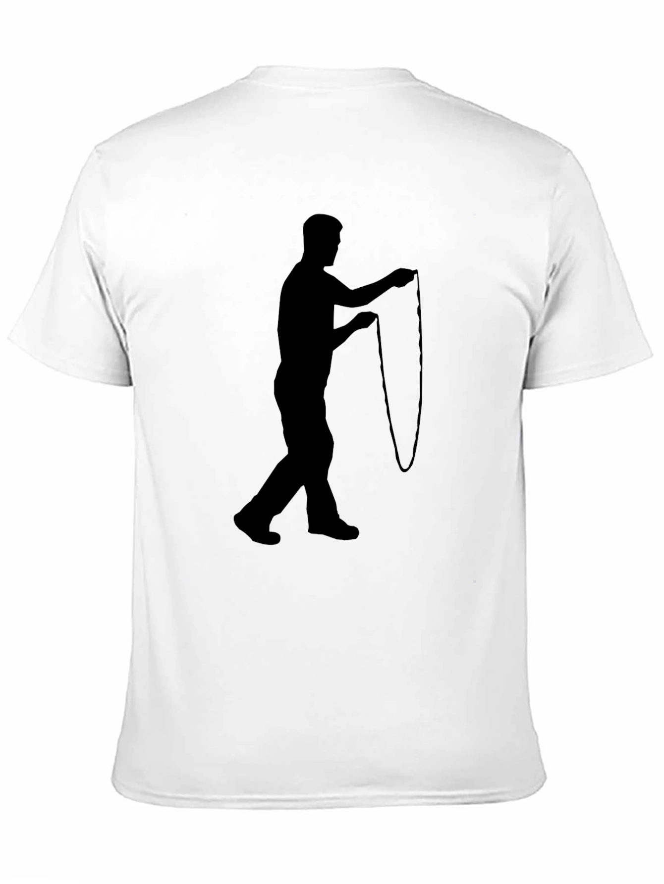 Black Man's Silhouette Fisherman Graphic Black T-Shirt view 11