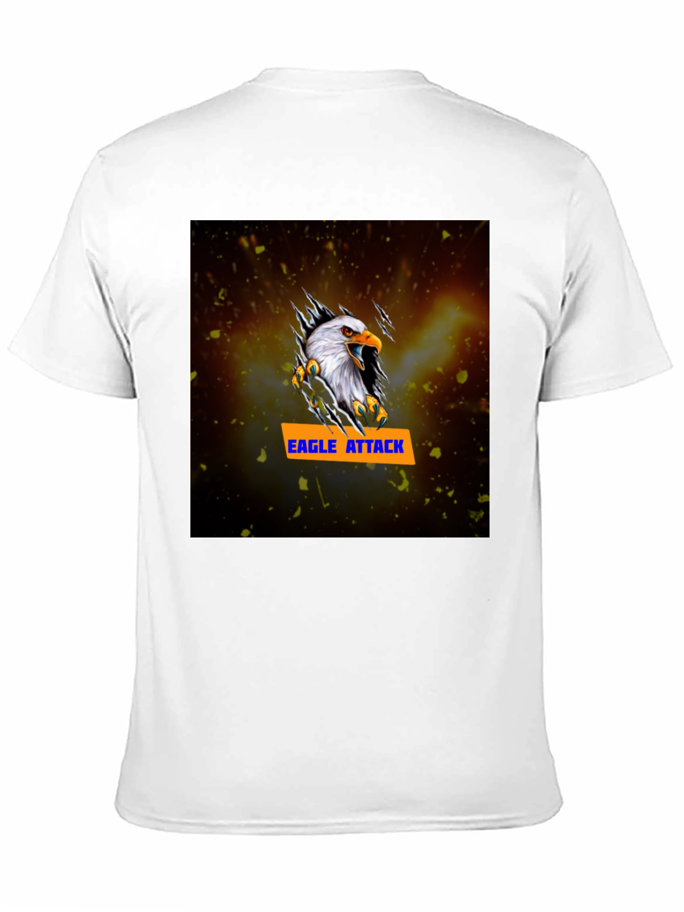 Black Eagle Attack Graphic Tee - Black Cotton Blend view 11