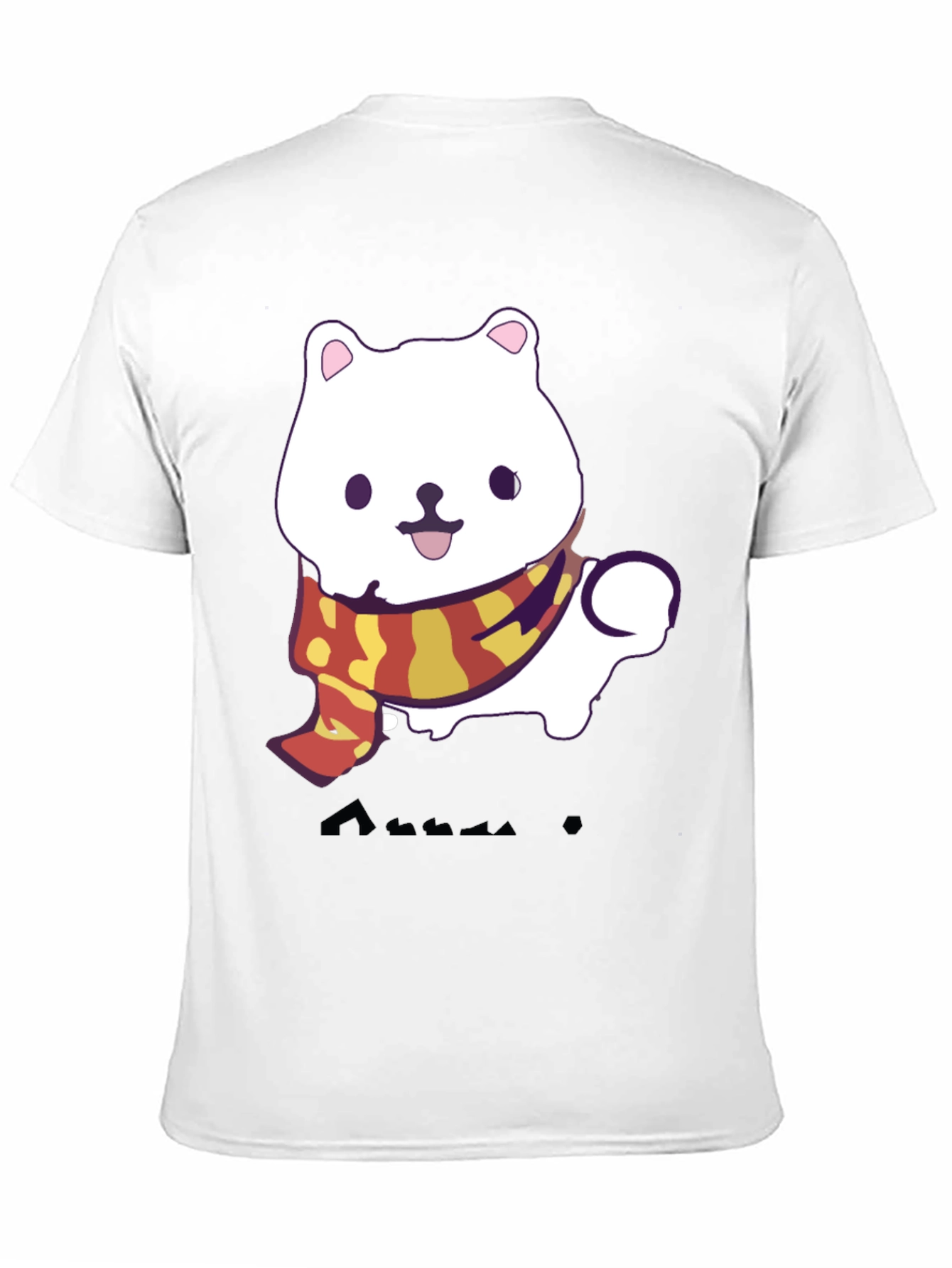 Black Cute Cartoon Dog T-Shirt view 11