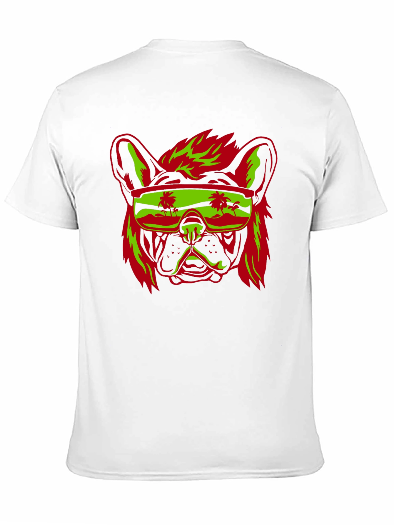 Black Cool Dog Graphic Print Black T-Shirt view 11