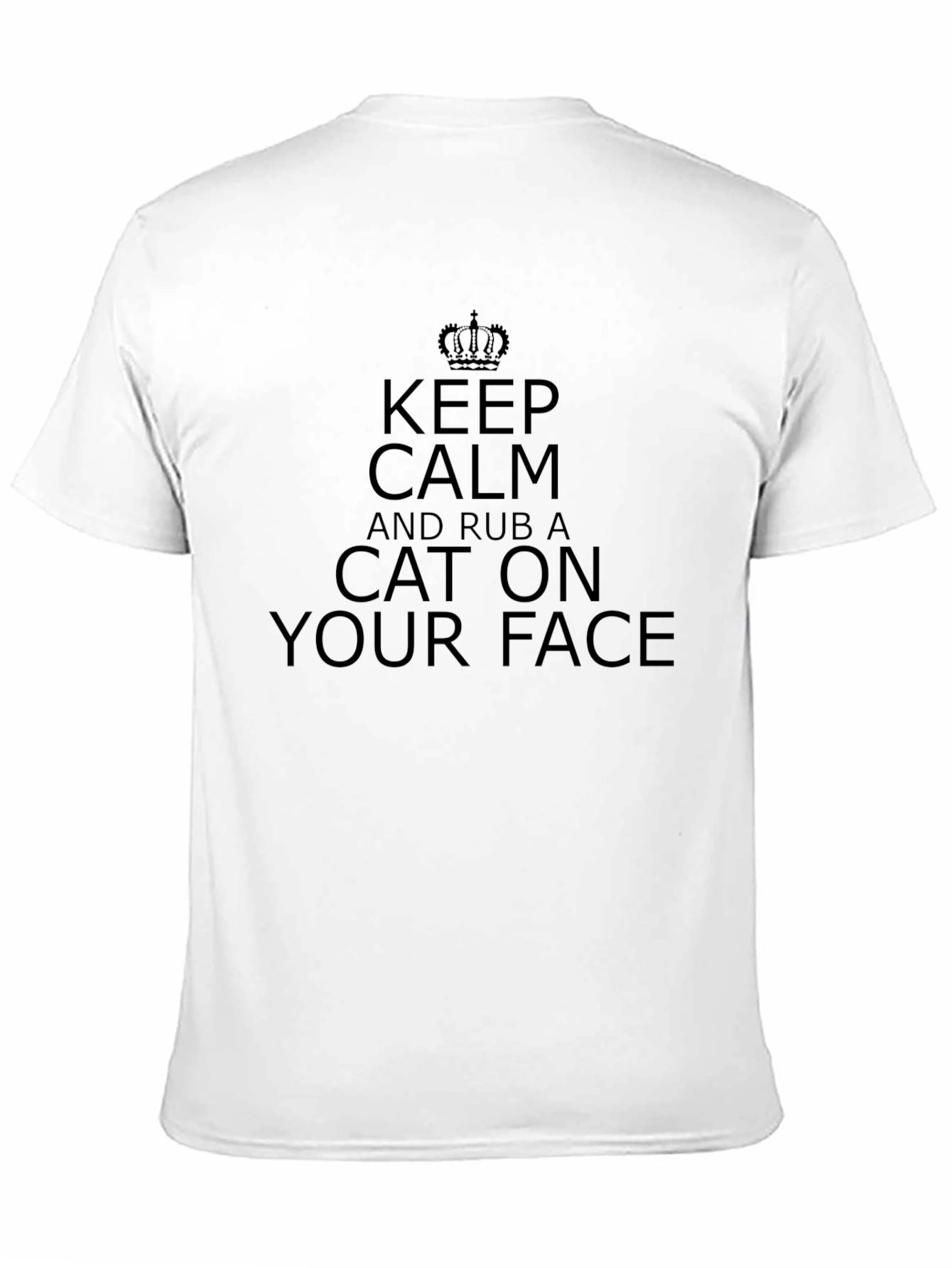 Black Keep Calm Cat Face T-Shirt view 11