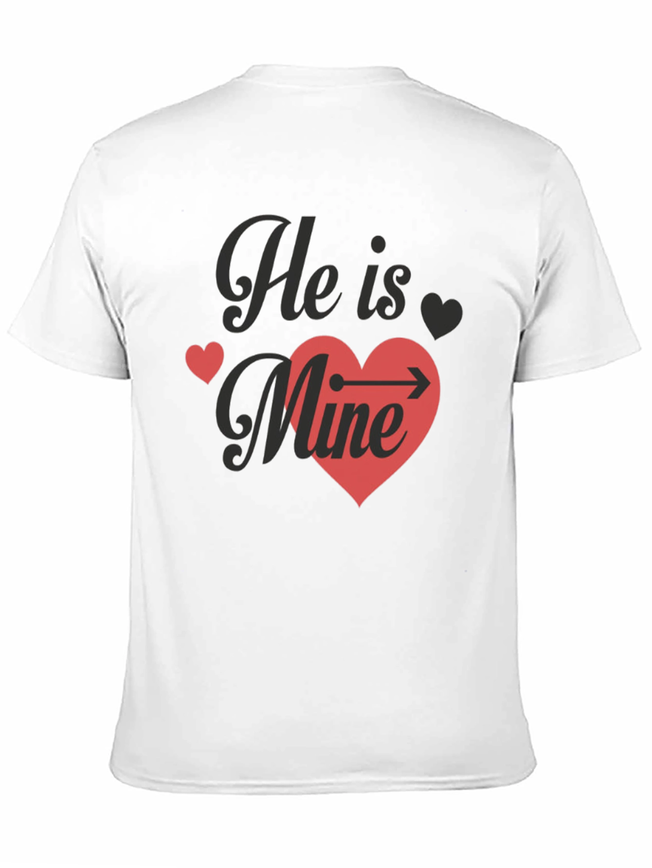 Black He Is Mine T-Shirt - Valentine's Day view 11
