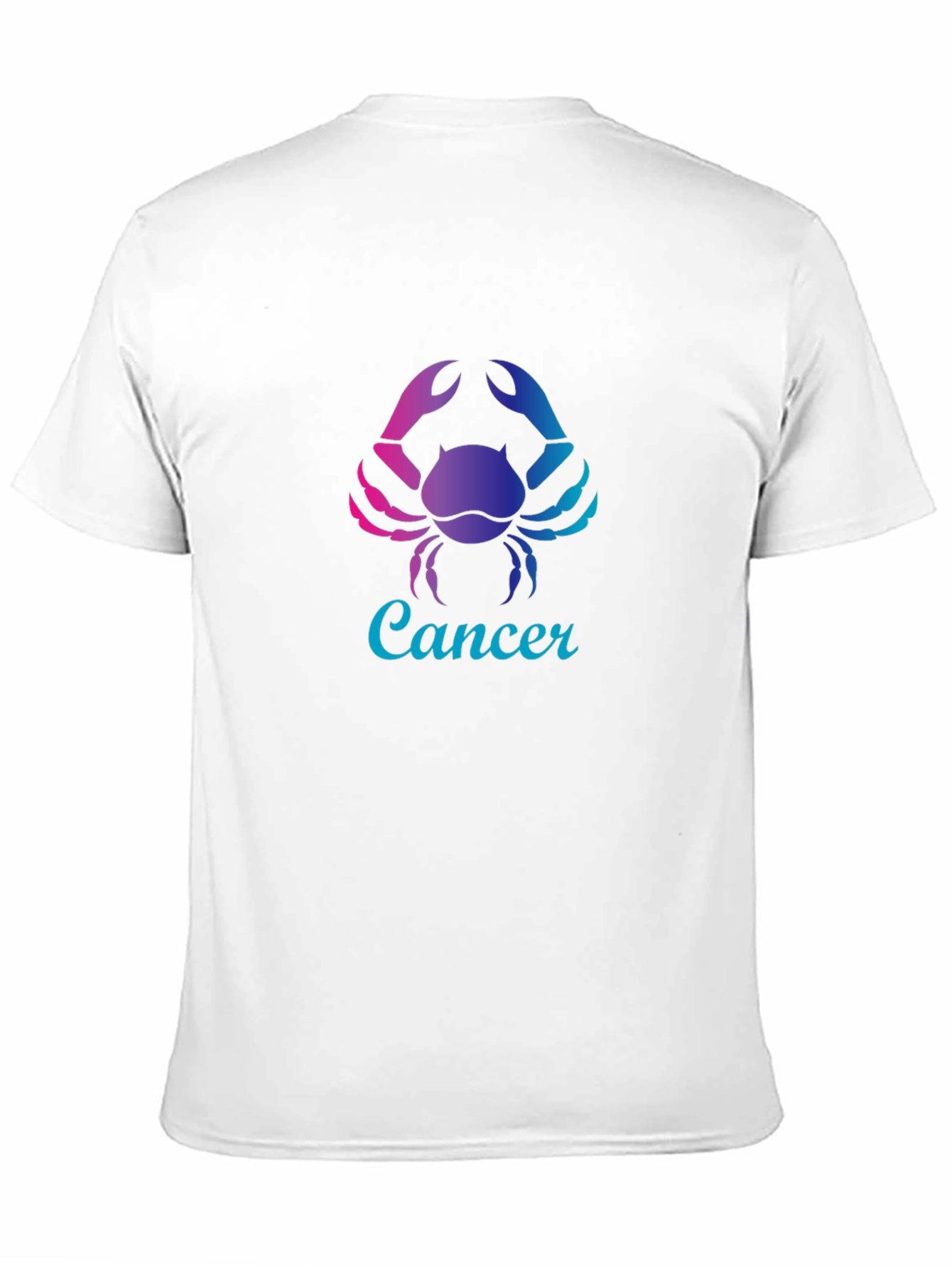 Black Cancer Zodiac T-Shirt - Gradient Crab Design view 11