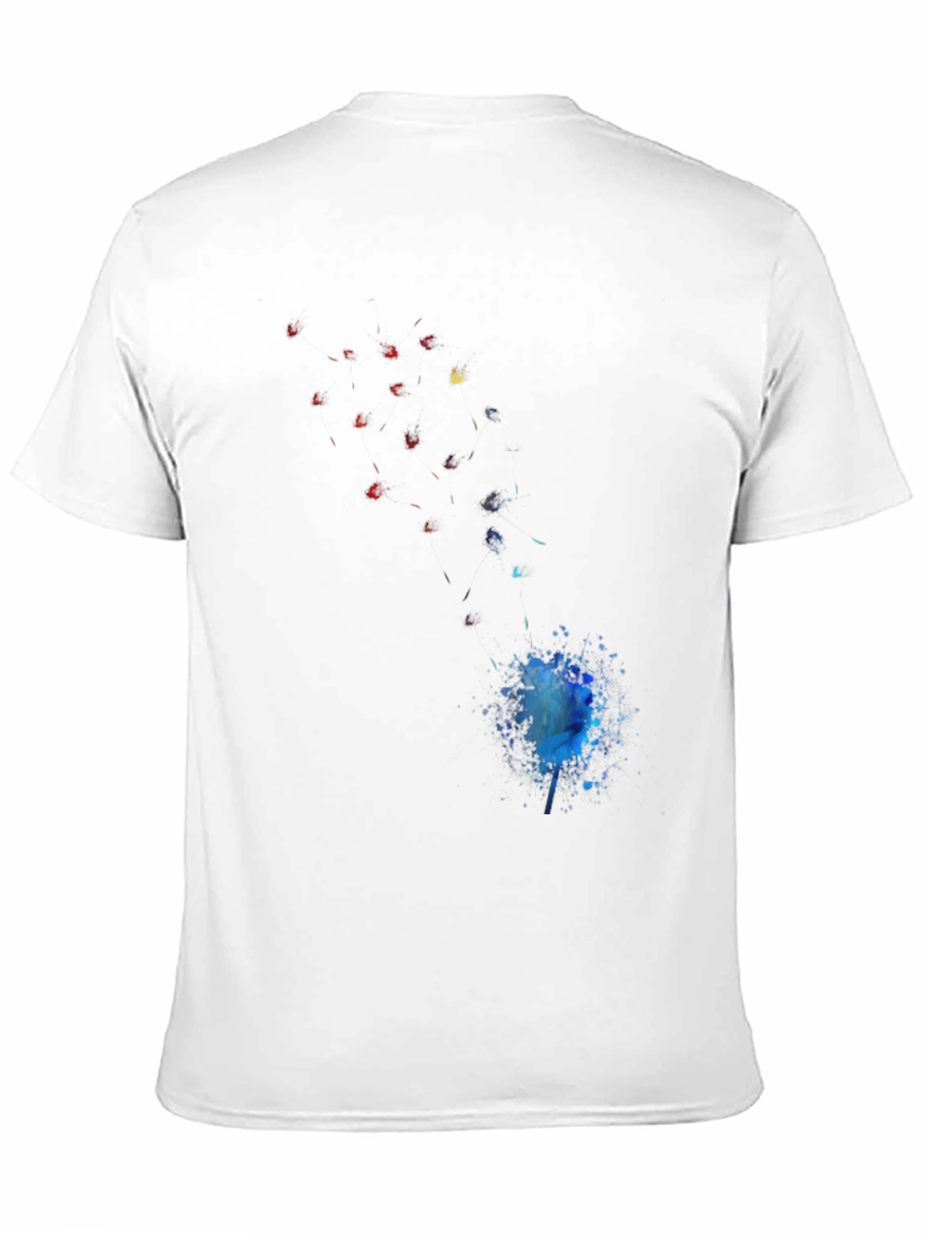 Black Abstract Watercolor Graphic Black Tee view 11