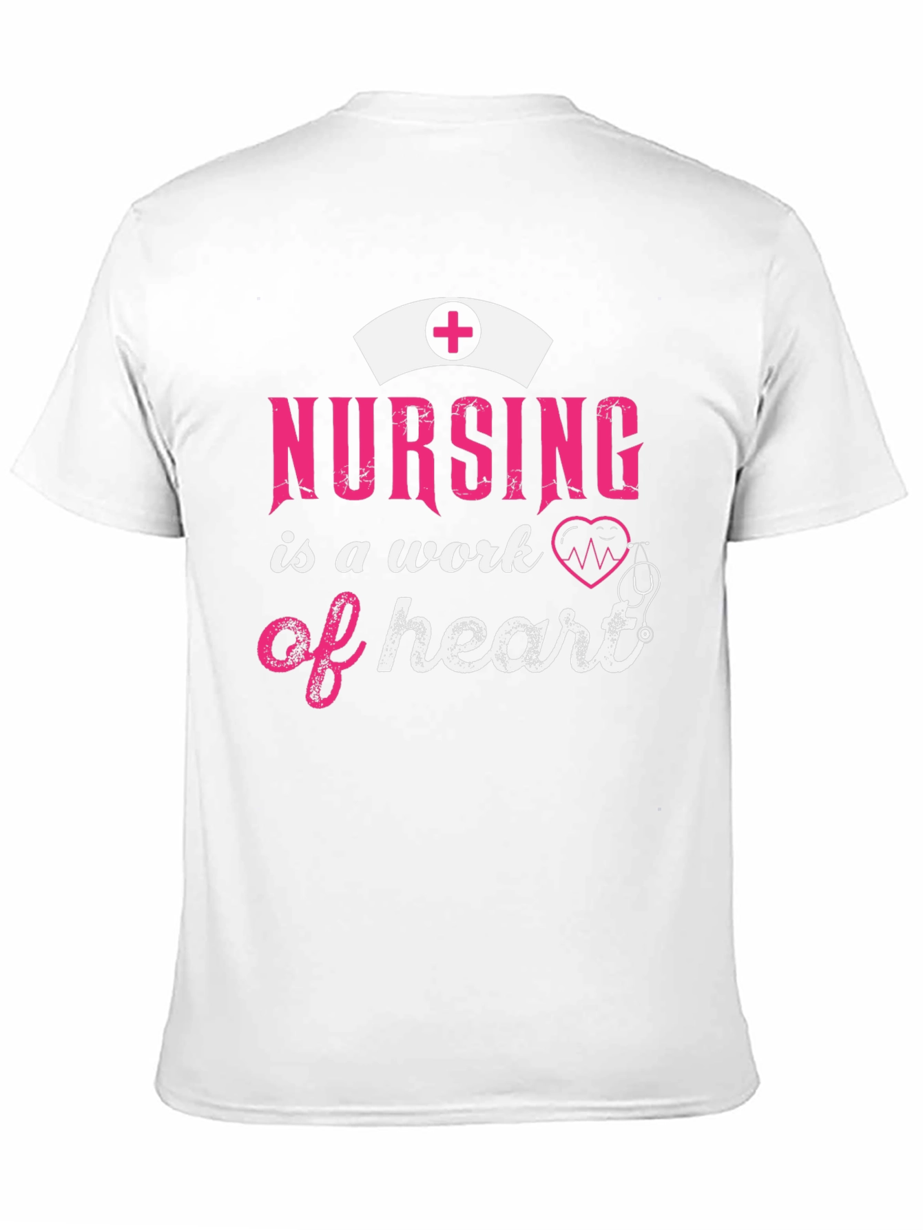 Black Nursing is a Work of Heart Graphic Tee view 11