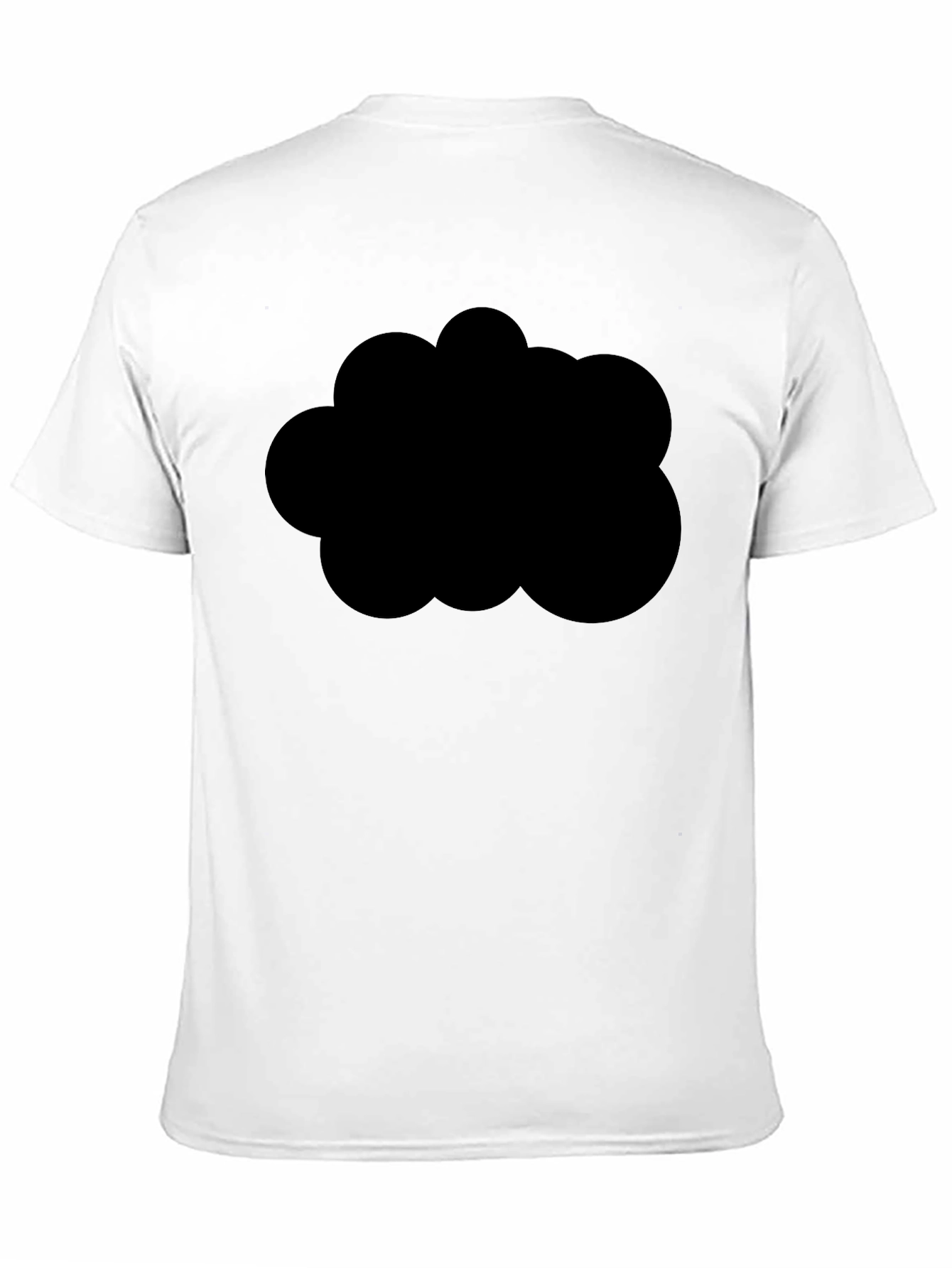 Black Black Graphic Tee - Abstract Cloud Design view 11
