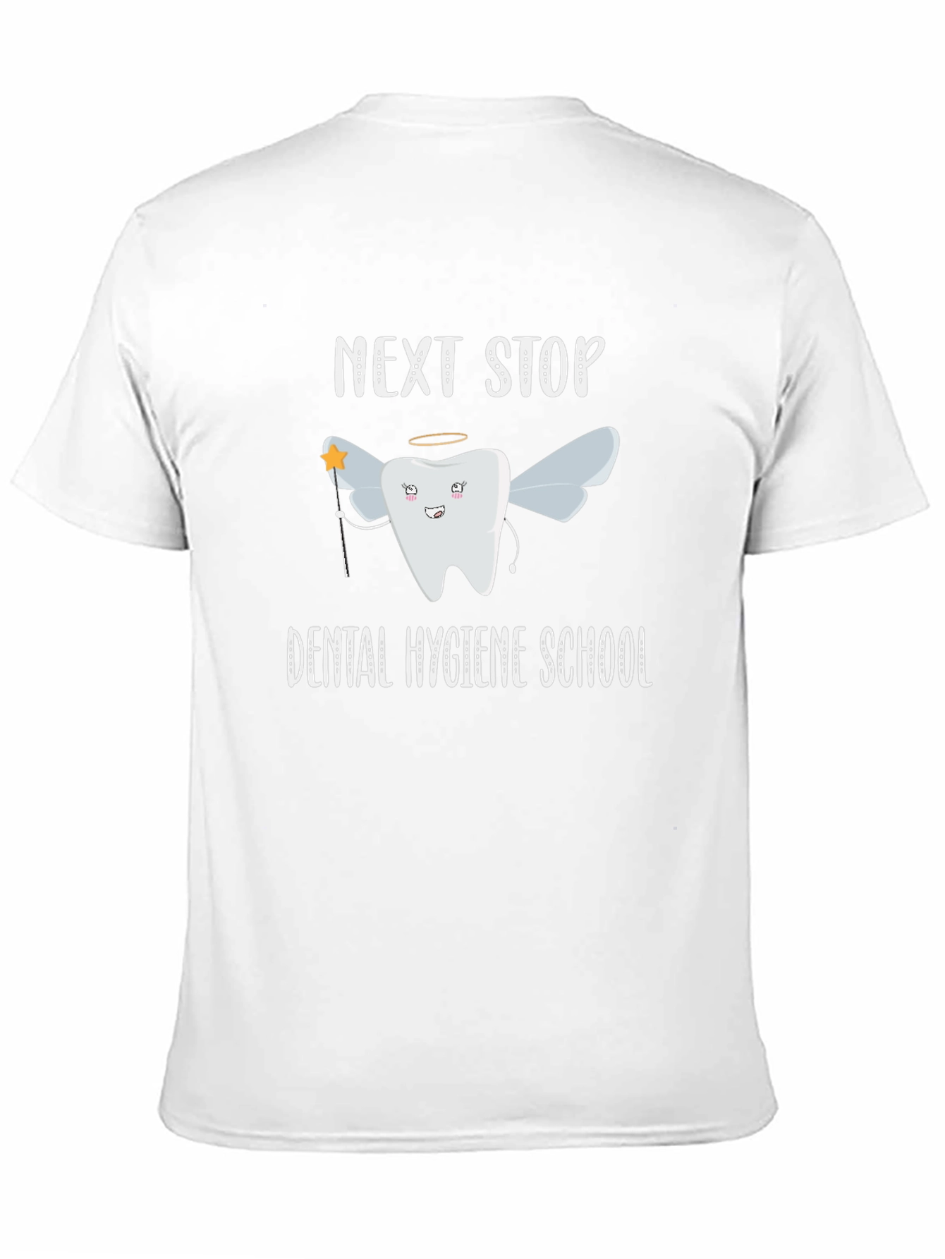 Black Dental Hygiene School T-Shirt - Tooth Fairy Design view 11