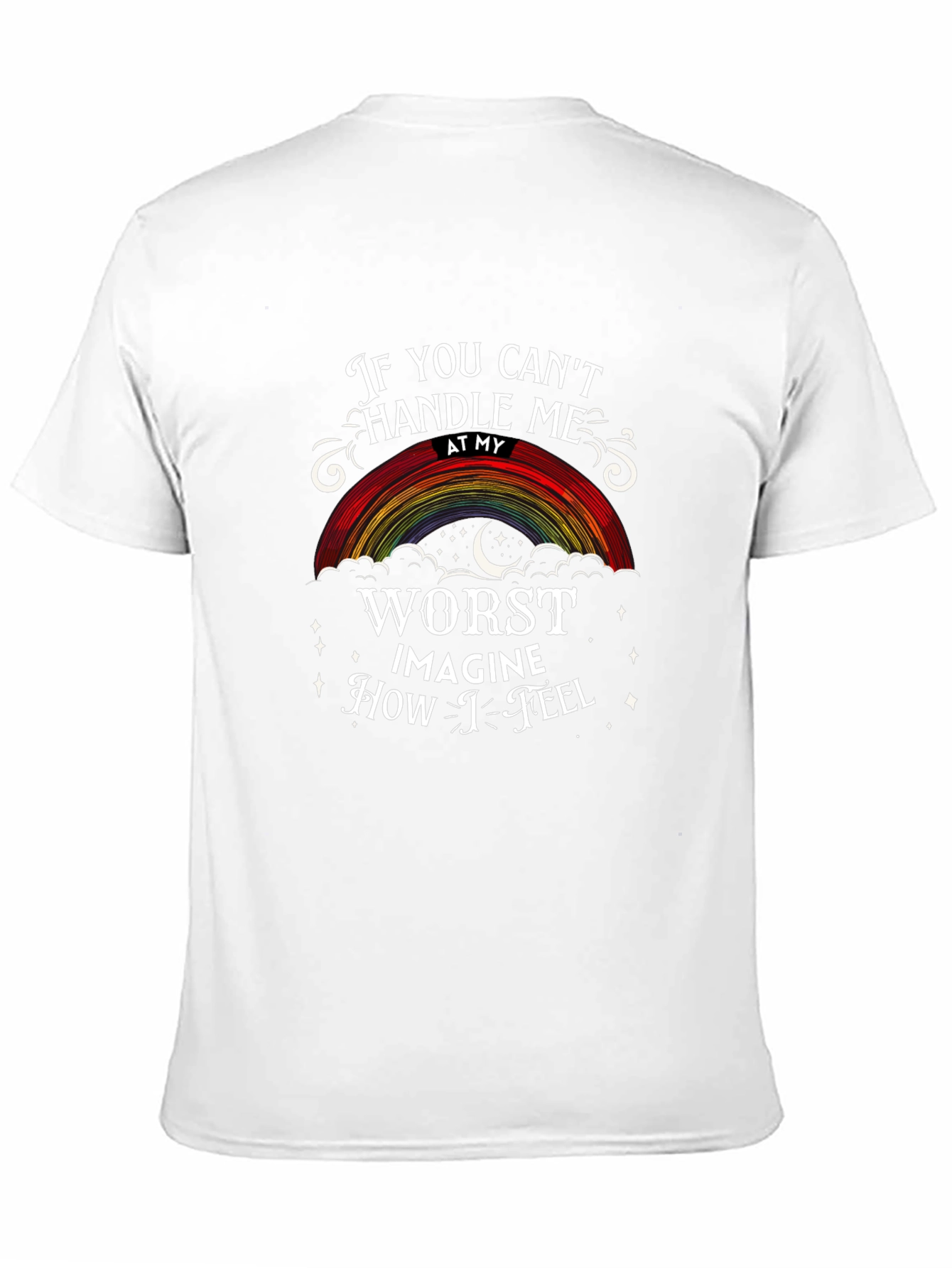 Black Handle Me At My Worst Rainbow Graphic Tee view 11