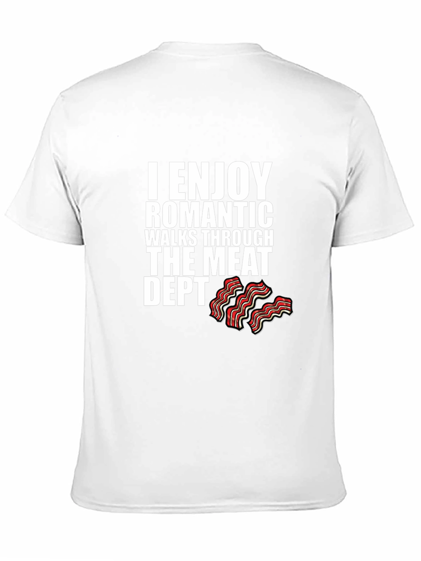 Black I Enjoy Romantic Walks Meat Dept. T-Shirt view 11