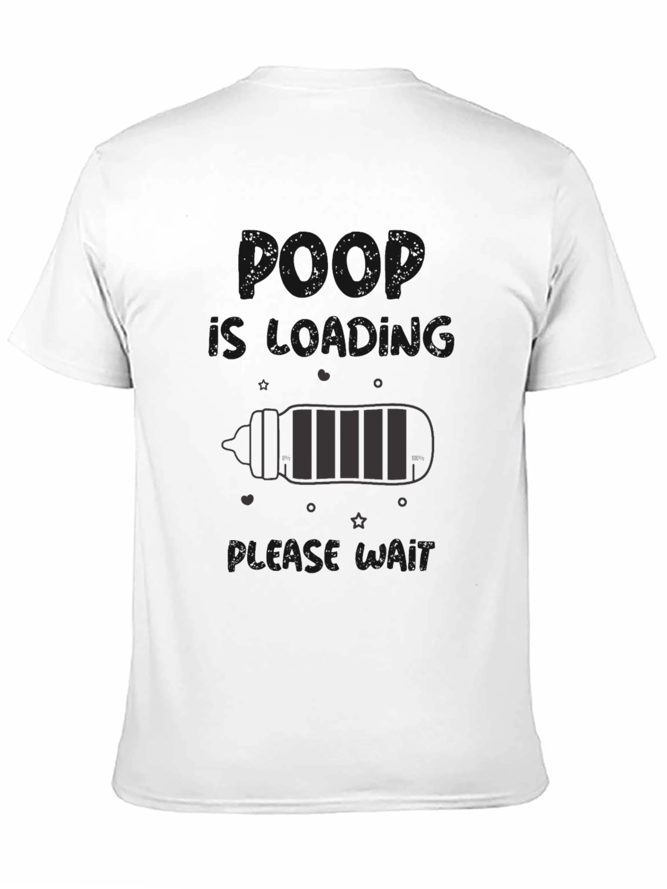 Black Loading Please Wait T-Shirt view 11