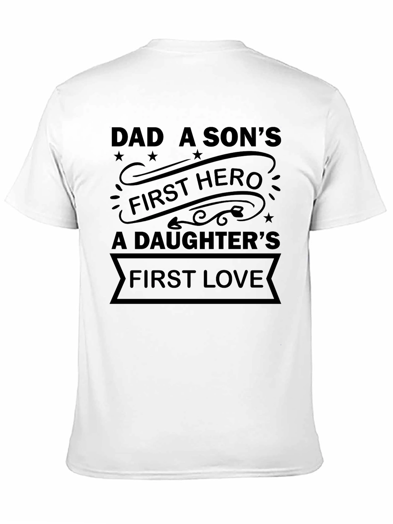 Black Dad A Son's First Hero T-Shirt Father's Day Gift view 11
