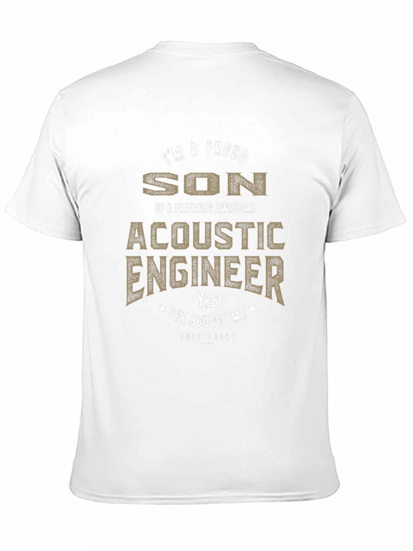 Black Proud Son of Acoustic Engineer Novelty T-Shirt view 11