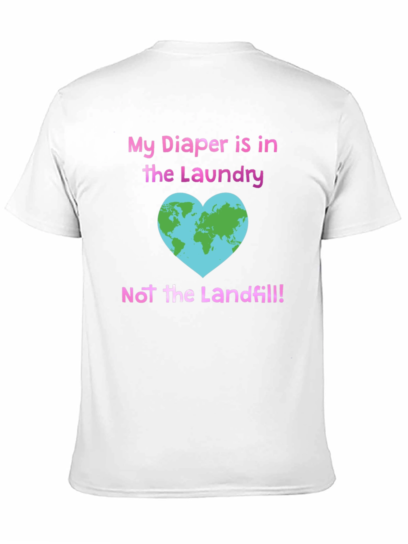 Black Eco-Friendly Diaper Laundry T-Shirt view 11