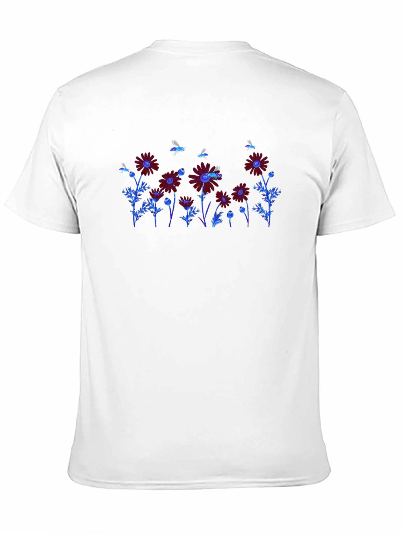 Black Floral Graphic Print Crew Neck T-Shirt view 11