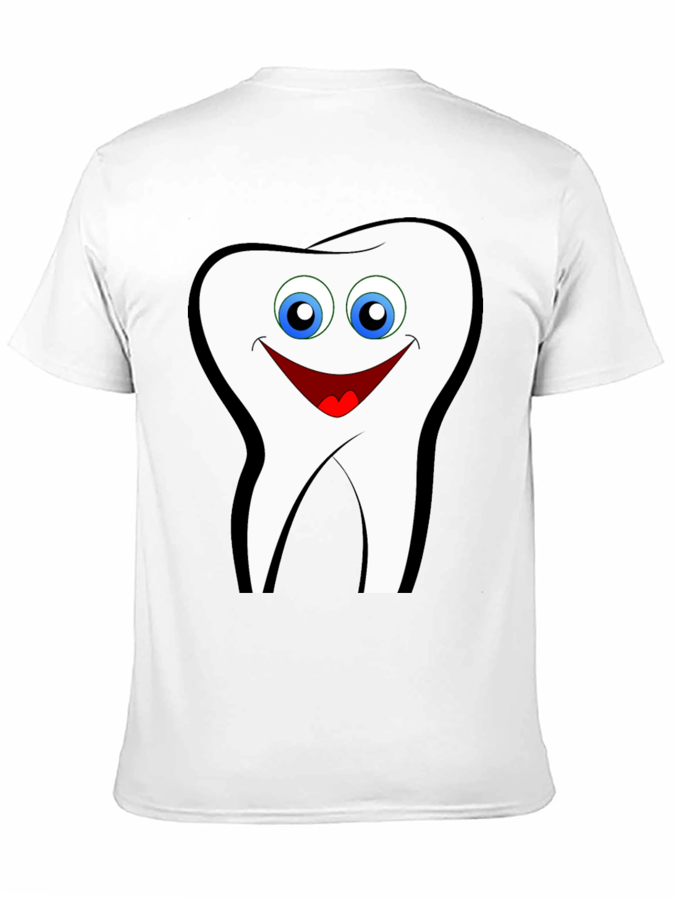 Black Smiling Tooth Graphic T-Shirt - Black Cotton Tee view 11
