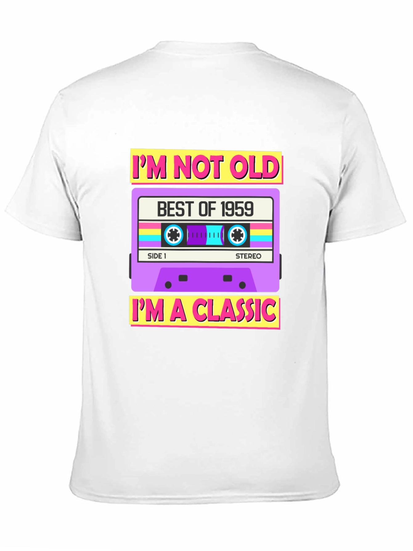 Black I'm Not Old I'm A Classic 1959 Cassette Tape T-Shirt view 11