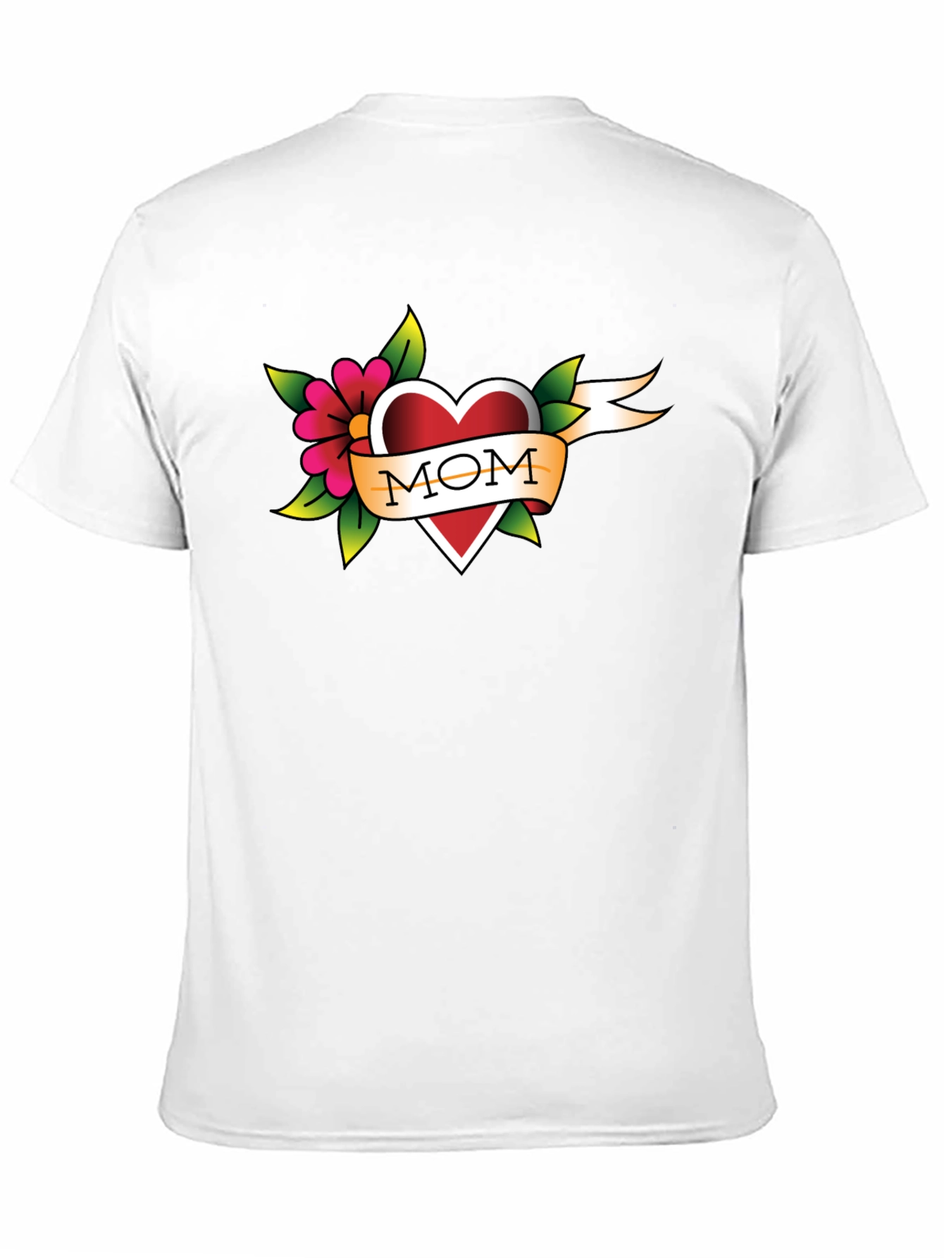 Black Mom Tattoo Style Heart T-Shirt view 11