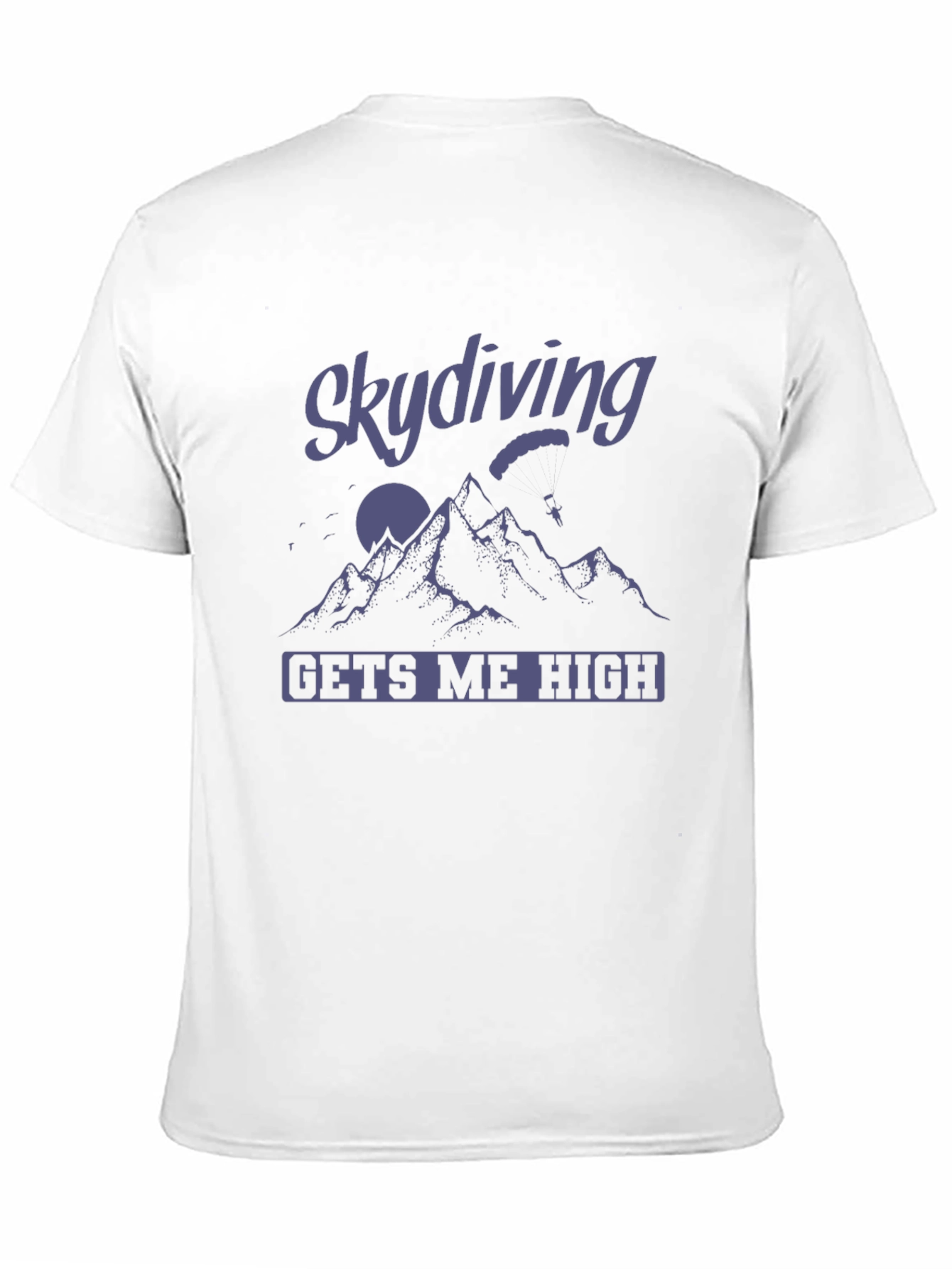 Black Skydiving Gets Me High T-Shirt view 11