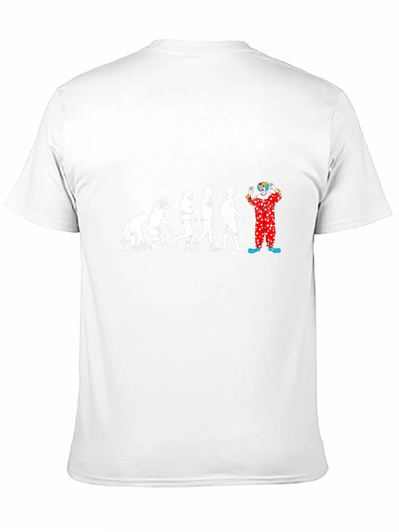 Black Evolution to Clown Graphic T-Shirt - Funny Design view 11