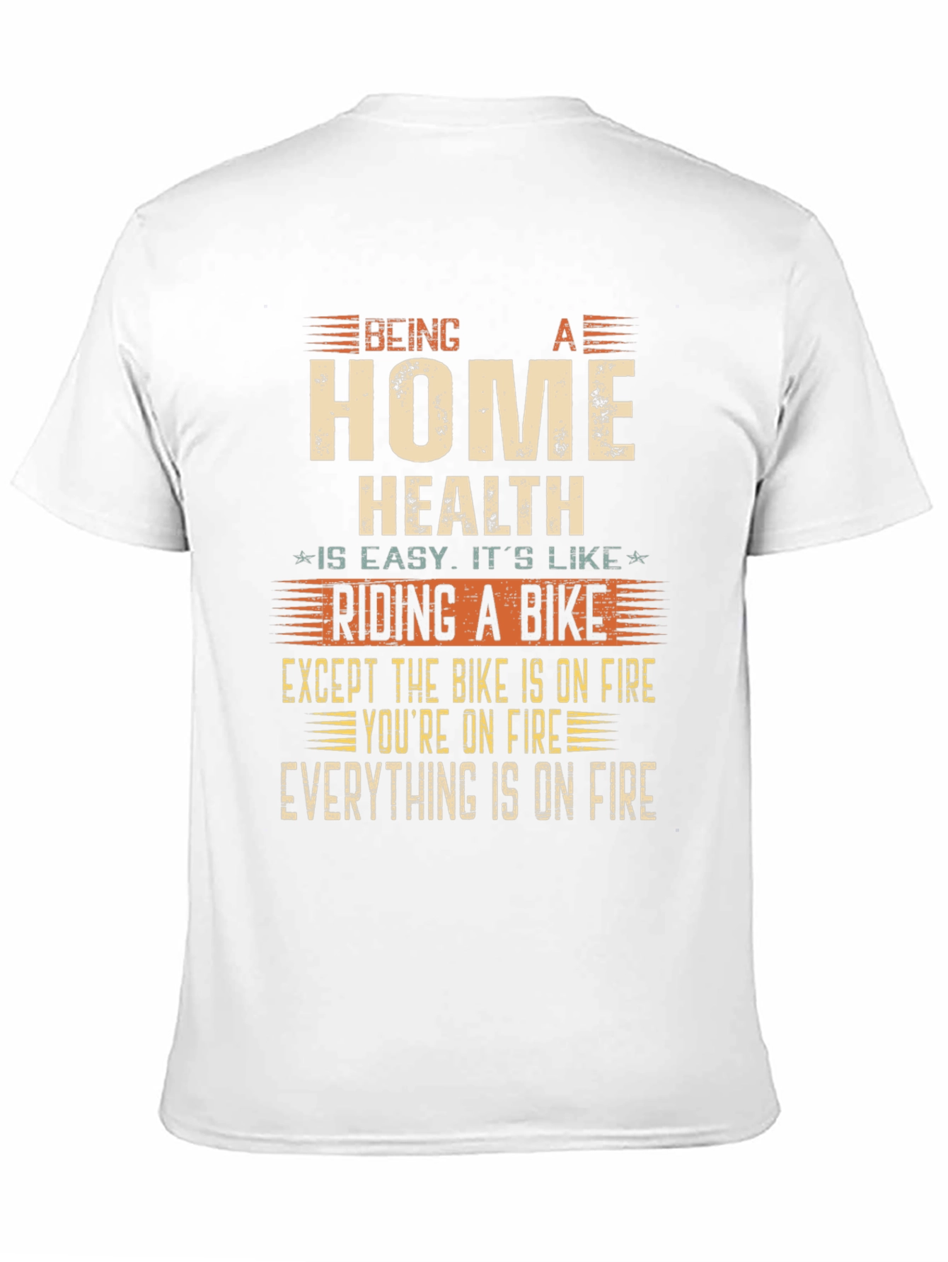 Black Home Health Riding a Bike T-Shirt view 11