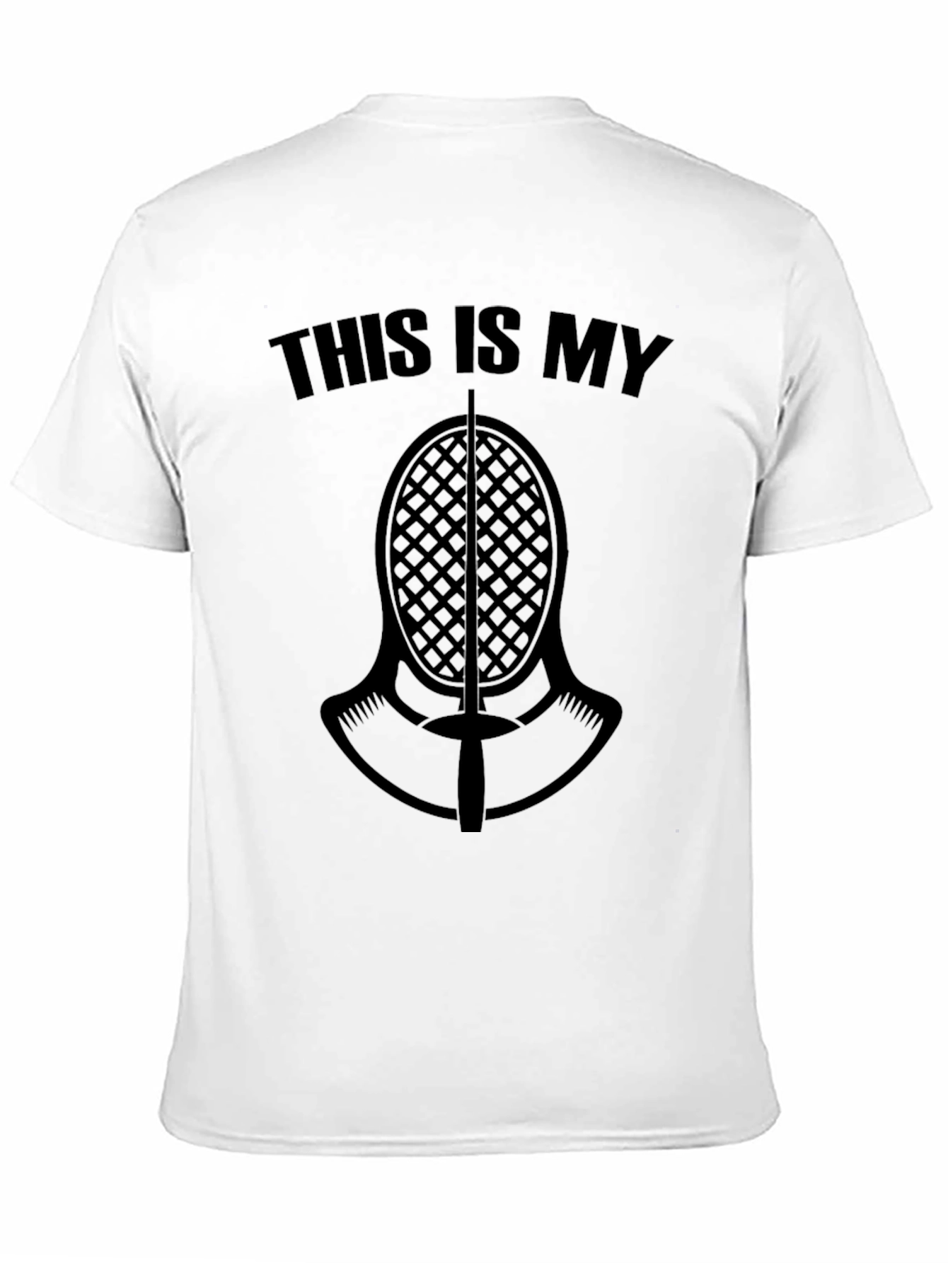 Black Fencing Mask T-Shirt: This Is My Fencing Mask view 11
