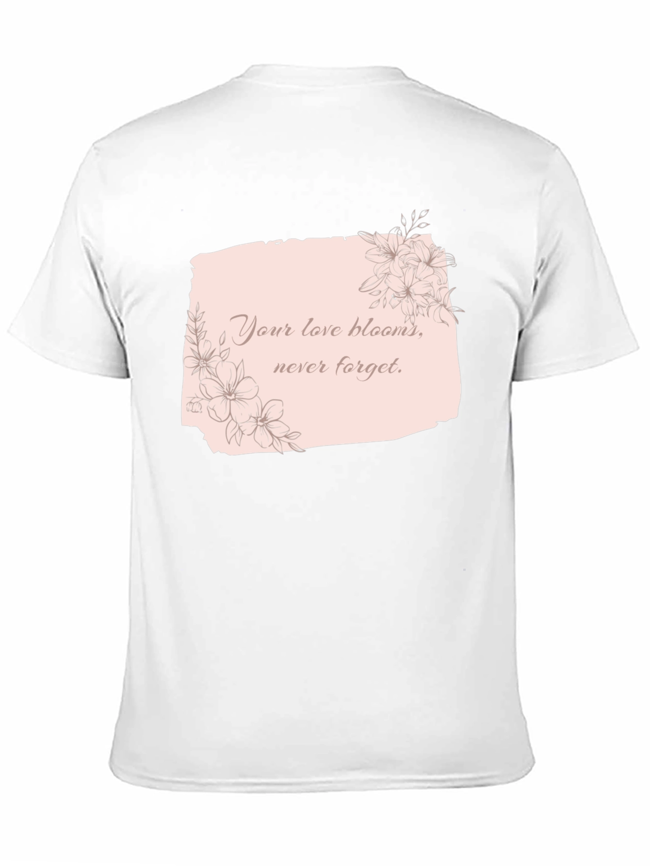 Black Floral Love Blooms T-Shirt view 11