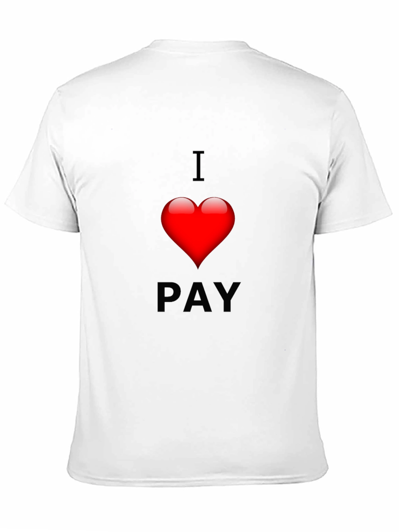 Black I Heart Pay Graphic Tee - Soft Cotton Blend T-Shirt view 11