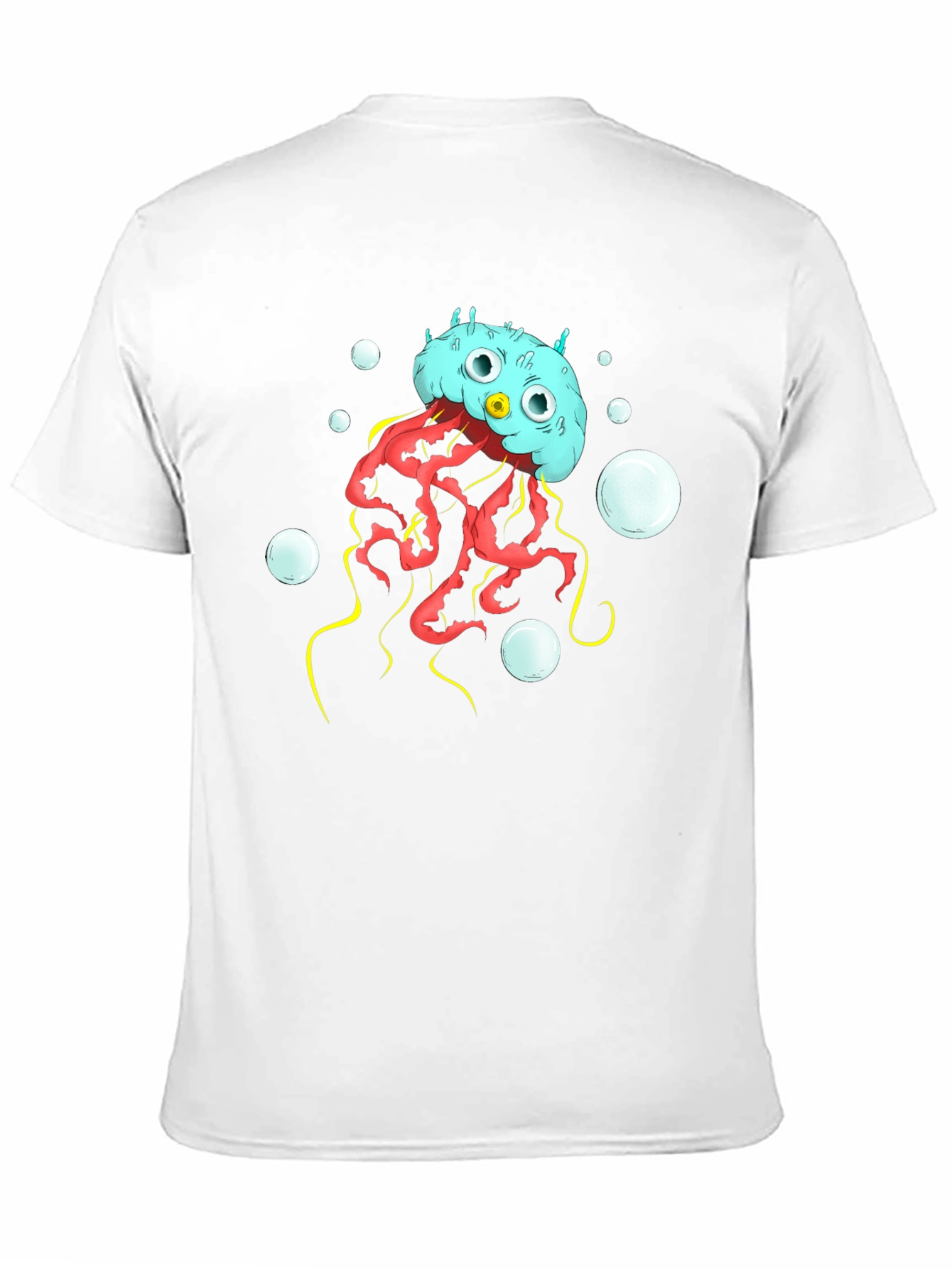 Black Cartoon Jellyfish Graphic T-Shirt view 11