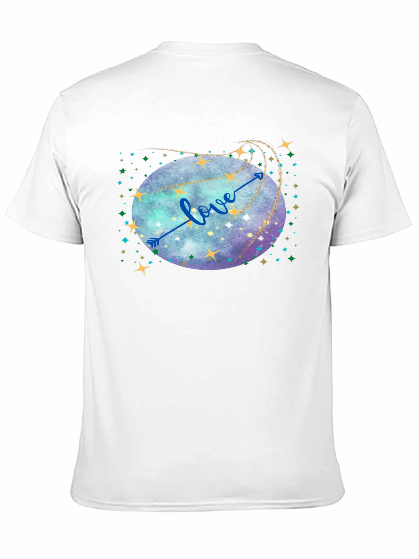 Black Love Arrow Galaxy T-Shirt view 11