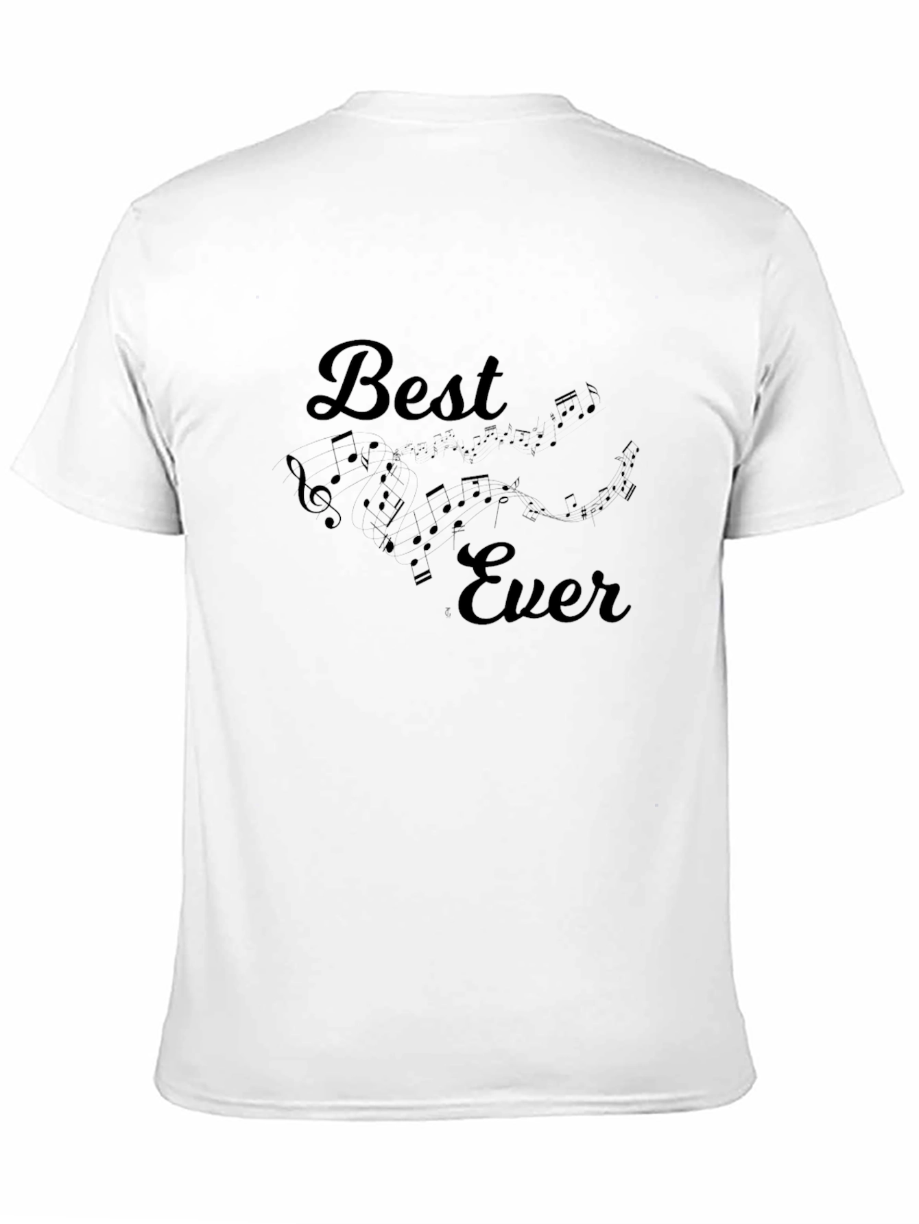 Black Best Ever Music Notes T-Shirt - Black view 11